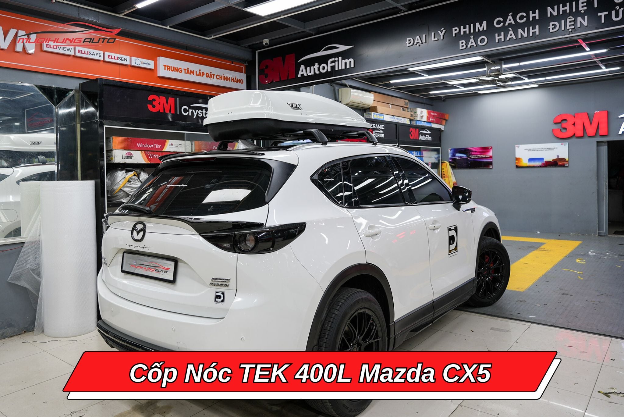 Cốp nóc phi thuyền TEK 400l xe Mazda CX5