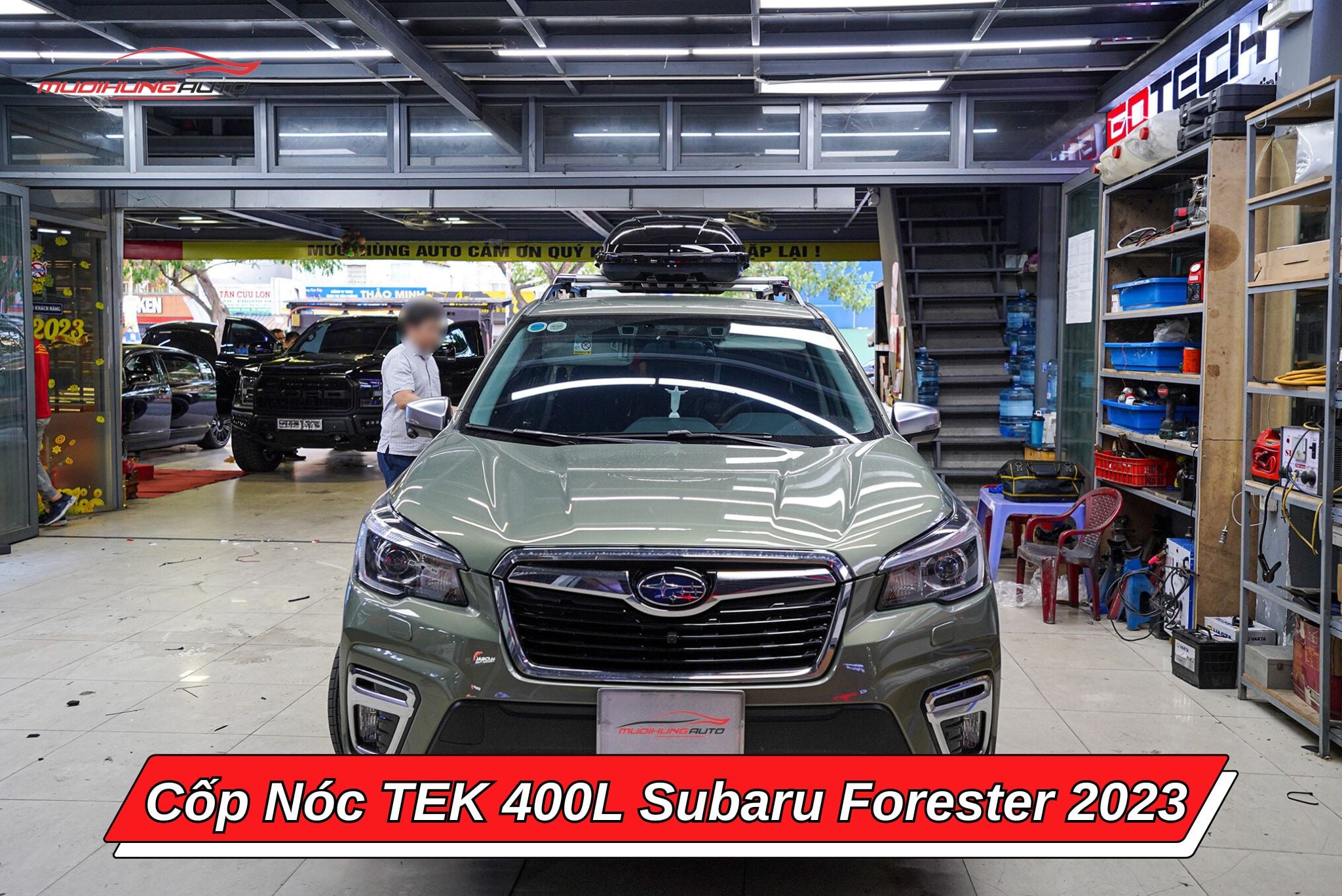 Cốp nóc phi thuyền TEK 400l xe Subaru Forester 2023