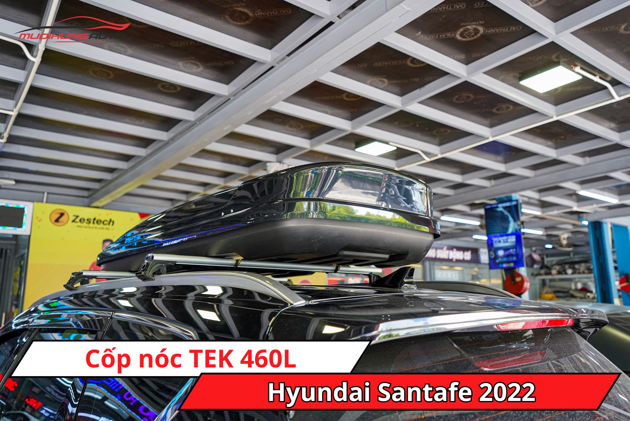 Cốp nóc phi thuyền TEK 460L cho xe Hyundai Santafe 2022