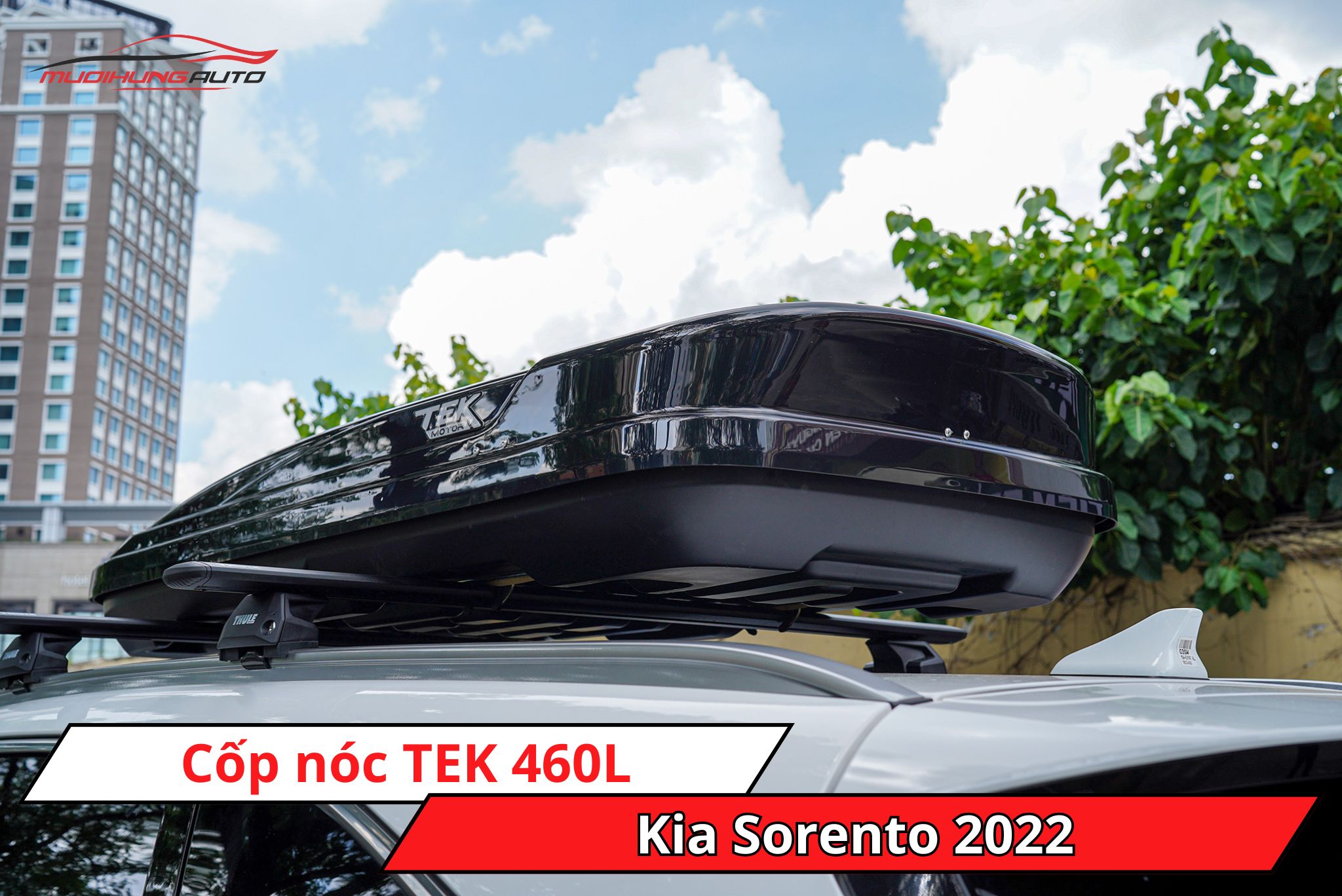 Cốp nóc phi thuyền TEK 460L xe Kia Sorento 2022