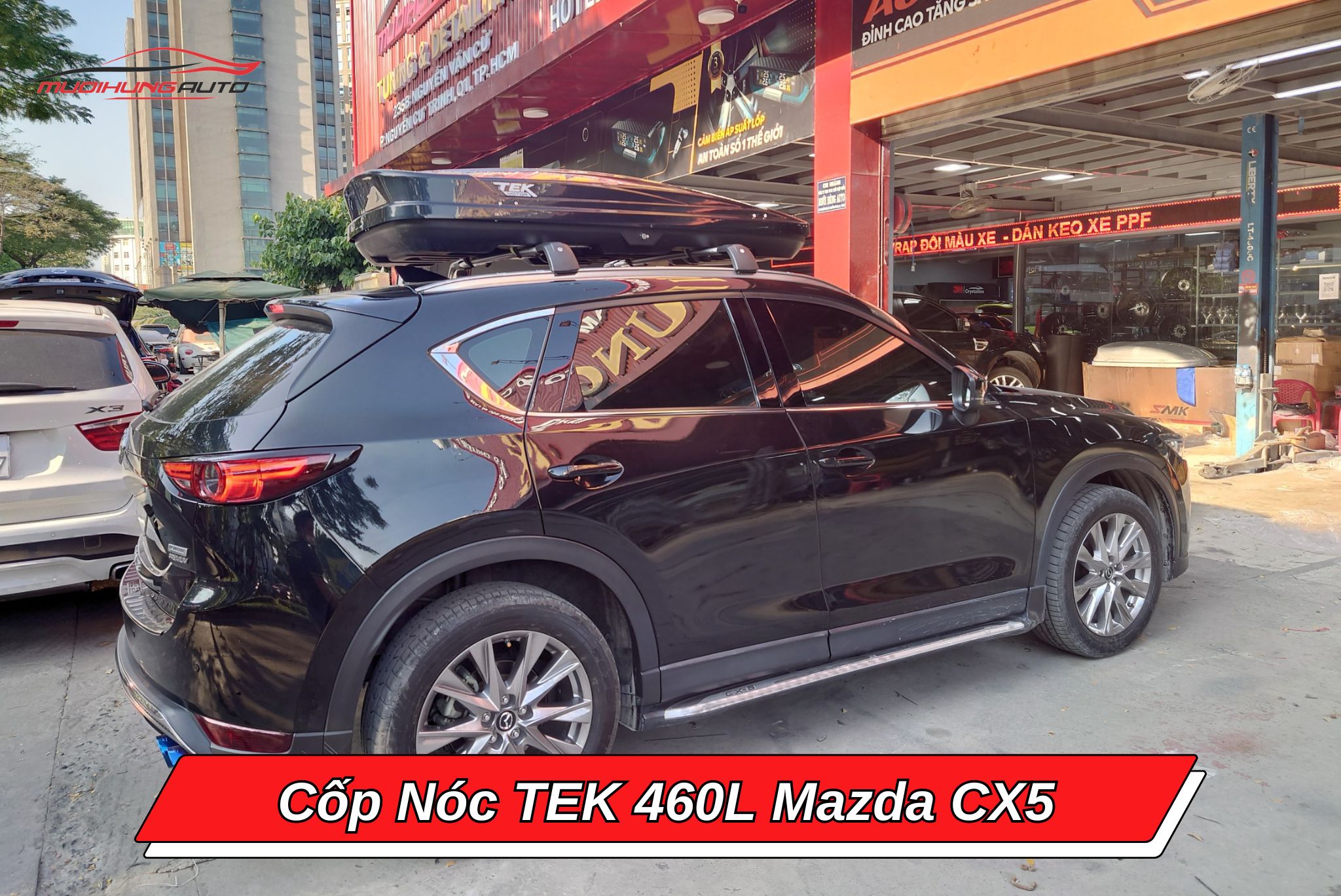 Cốp nóc phi thuyền TEK 460l xe Mazda CX5