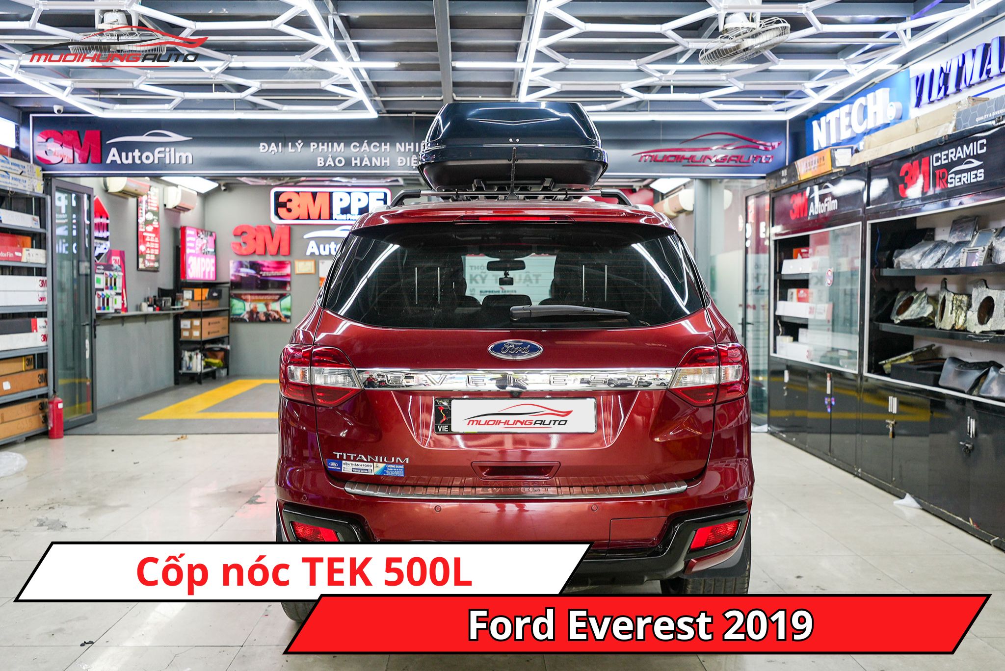 Cốp nóc phi thuyền TEK 500L cho Ford Everest 2019
