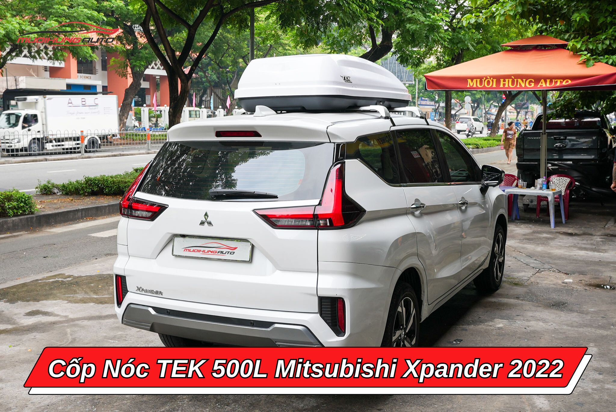 Cốp nóc phi thuyền TEK 500l cho Mitsubishi Xpander 2022
