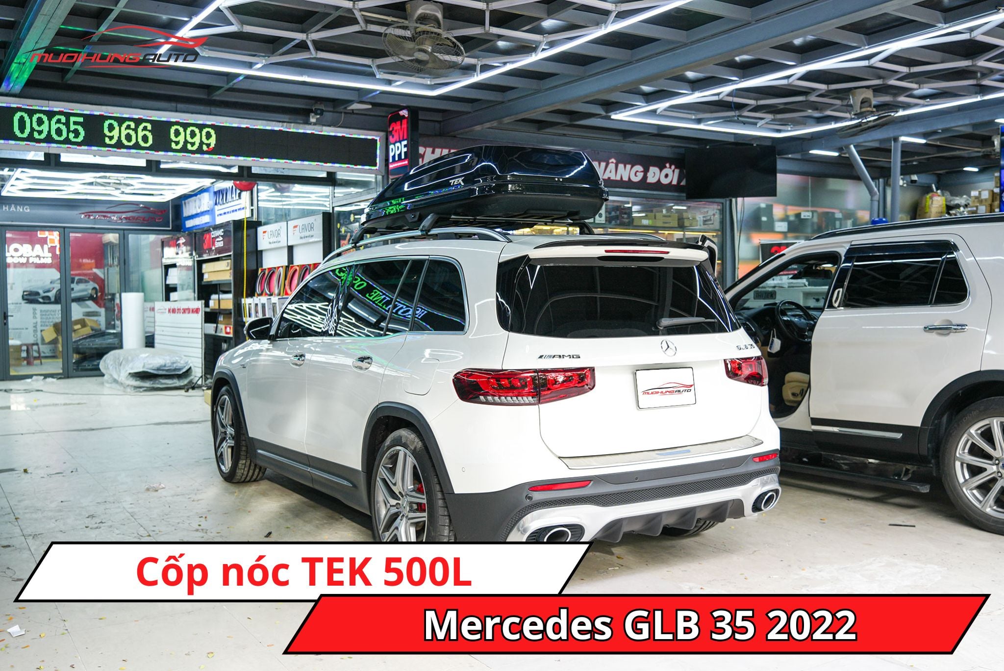 Cốp nóc phi thuyền TEK 500L cho xe Mercedes GLB 35 2022