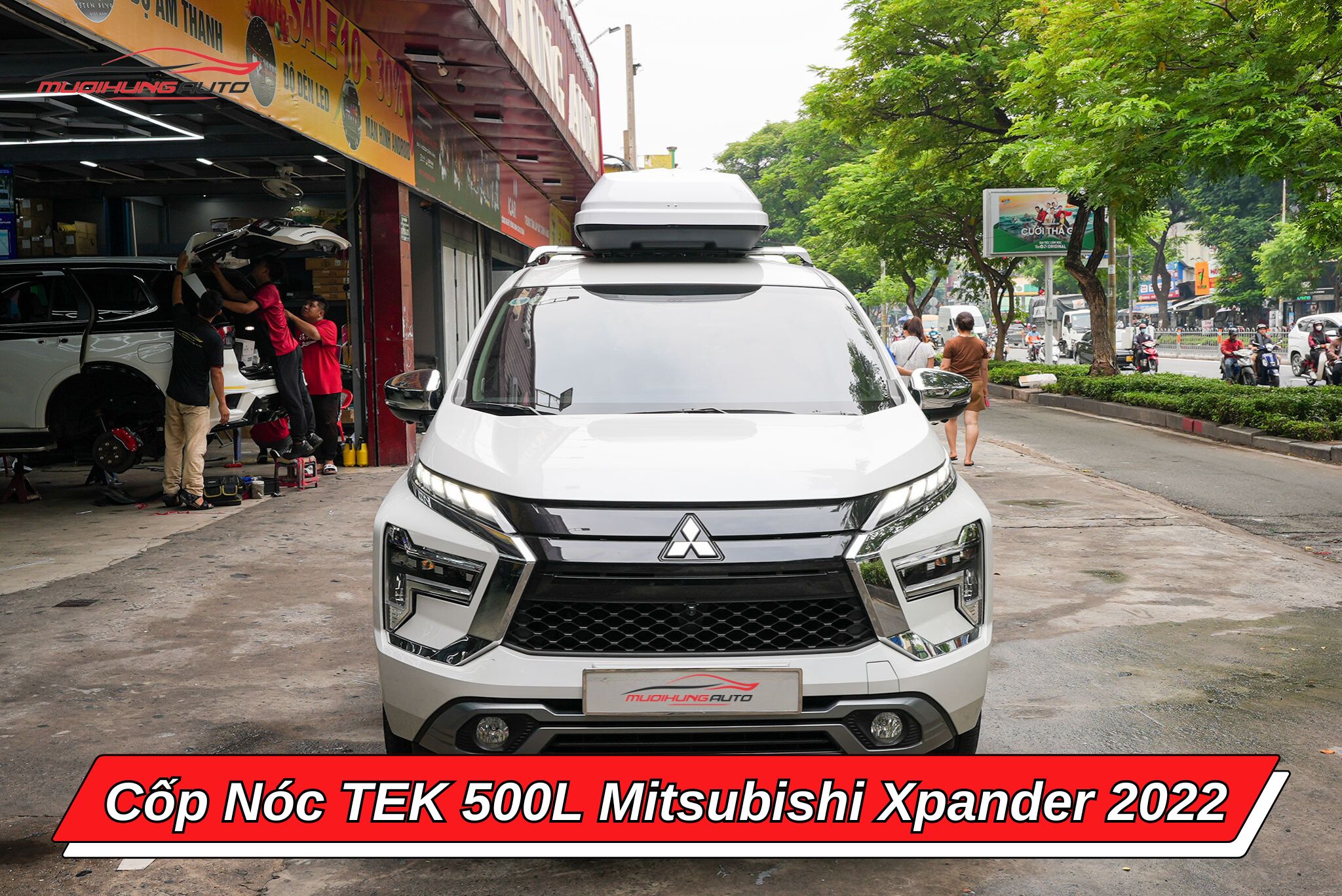 Cốp nóc phi thuyền TEK 500l ô tô Mitsubishi Xpander 2022