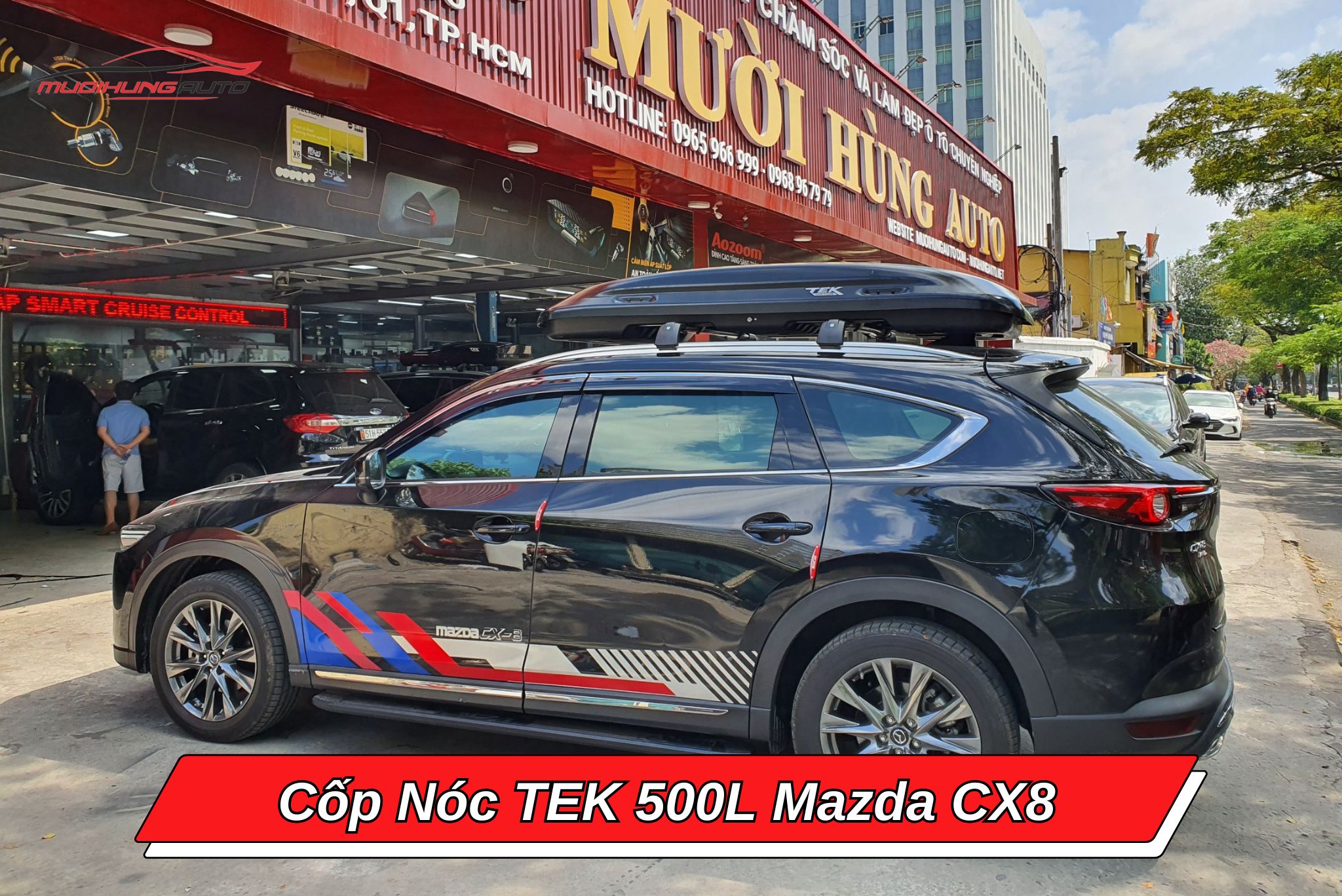 Cốp nóc phi thuyền TEK 500l xe Mazda CX8
