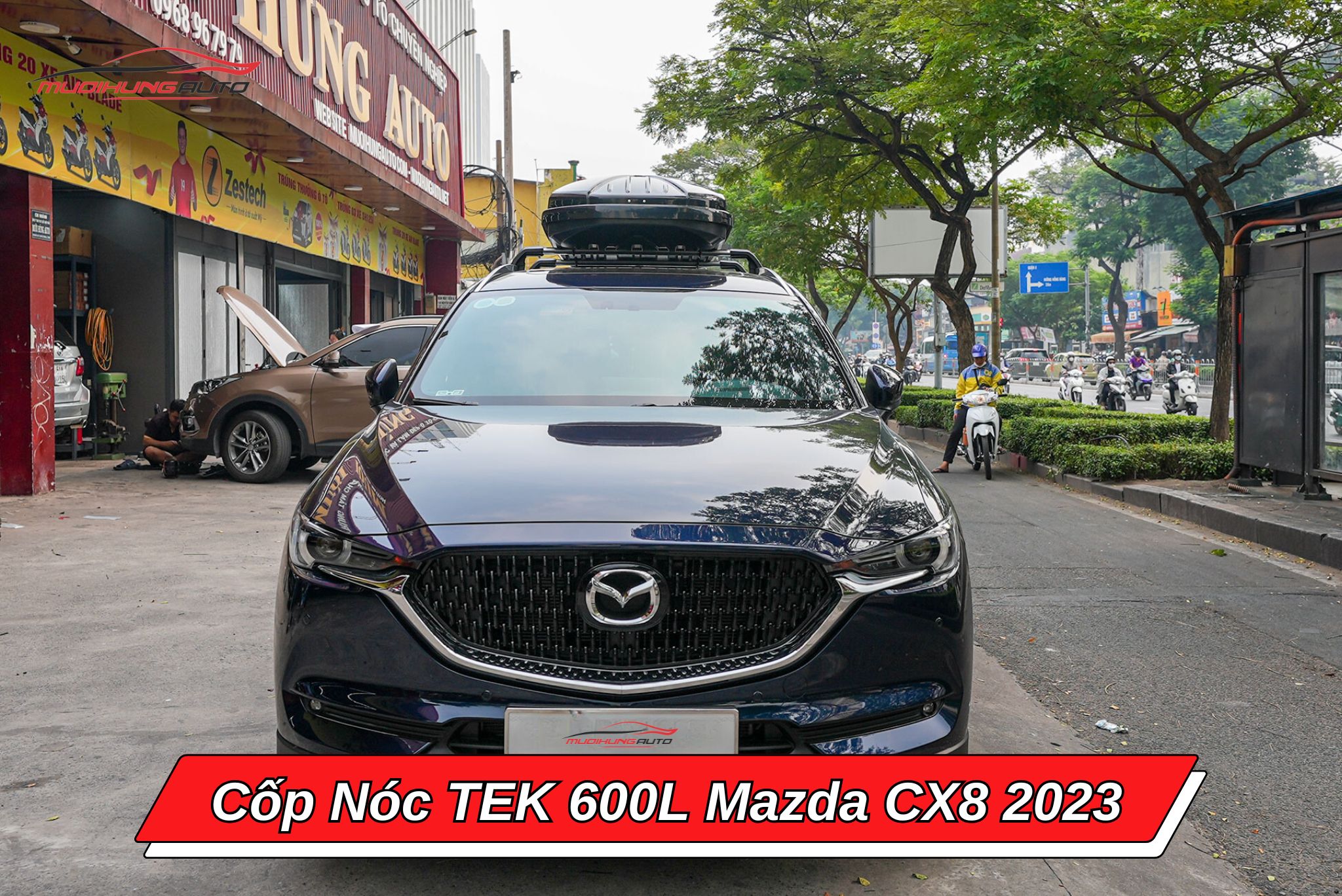 Cốp nóc phi thuyền TEK 600l cho Mazda CX8 2023