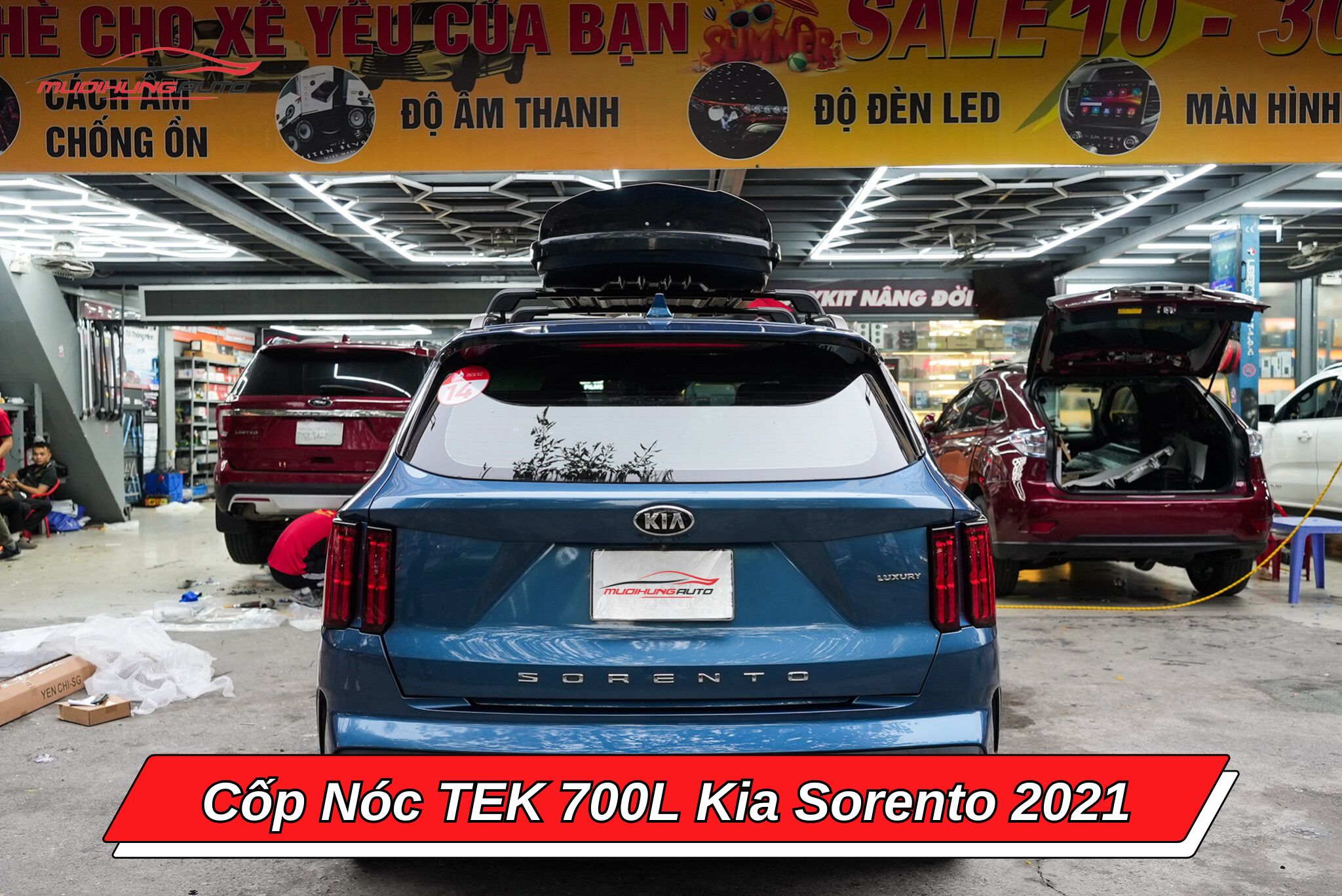Cốp nóc phi thuyền TEK 700l cho Kia Sorento 2021