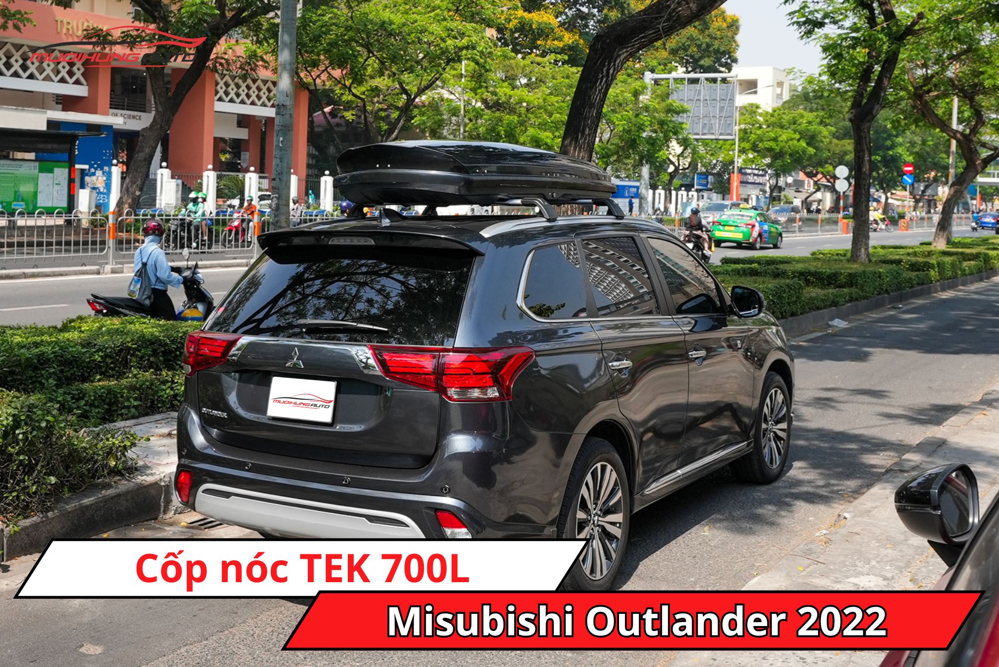 Cốp nóc phi thuyền TEK 700L cho Mitsubishi Outlander 2022
