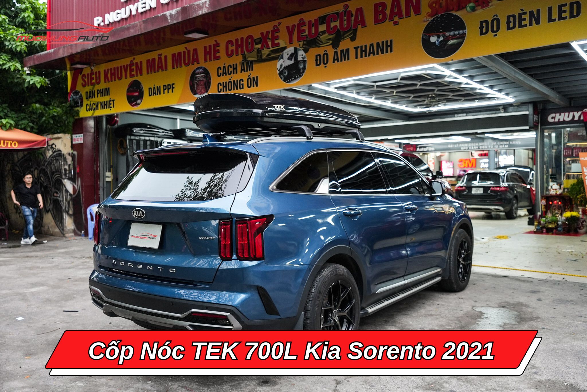Cốp nóc phi thuyền TEK 700l cho xe Kia Sorento 2021