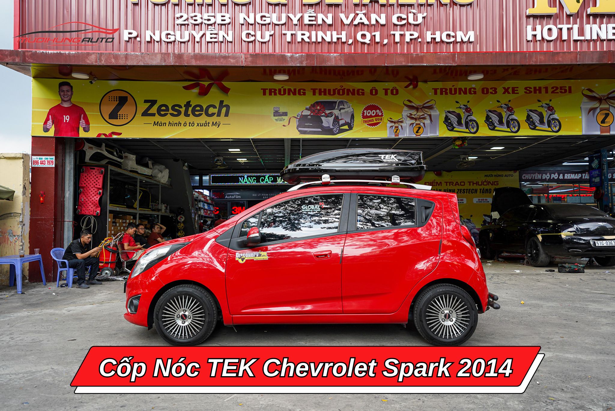 Cốp nóc phi thuyền TEK cho ô tô Chevrolet Spark 2014