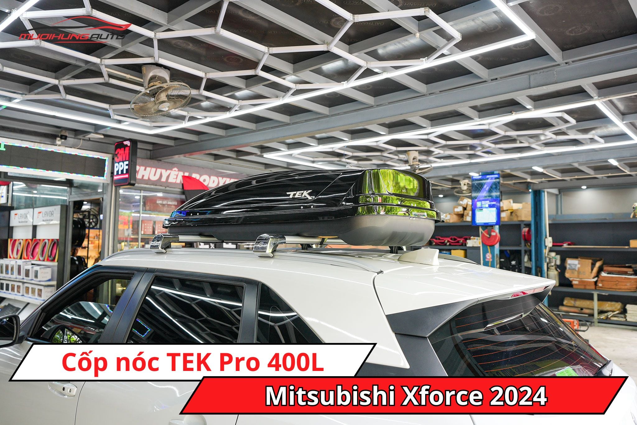 Cốp nóc phi thuyền TEK Pro 400L cho Mitsubishi Xforce 2024