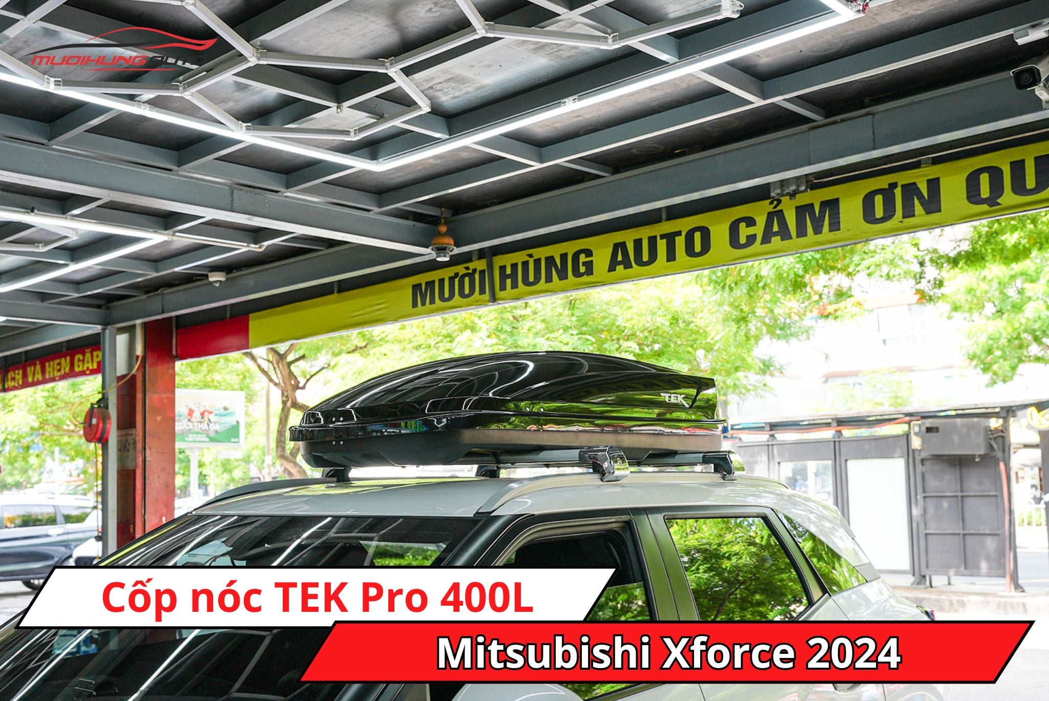 Cốp nóc phi thuyền TEK Pro 400L xe Mitsubishi Xforce 2024