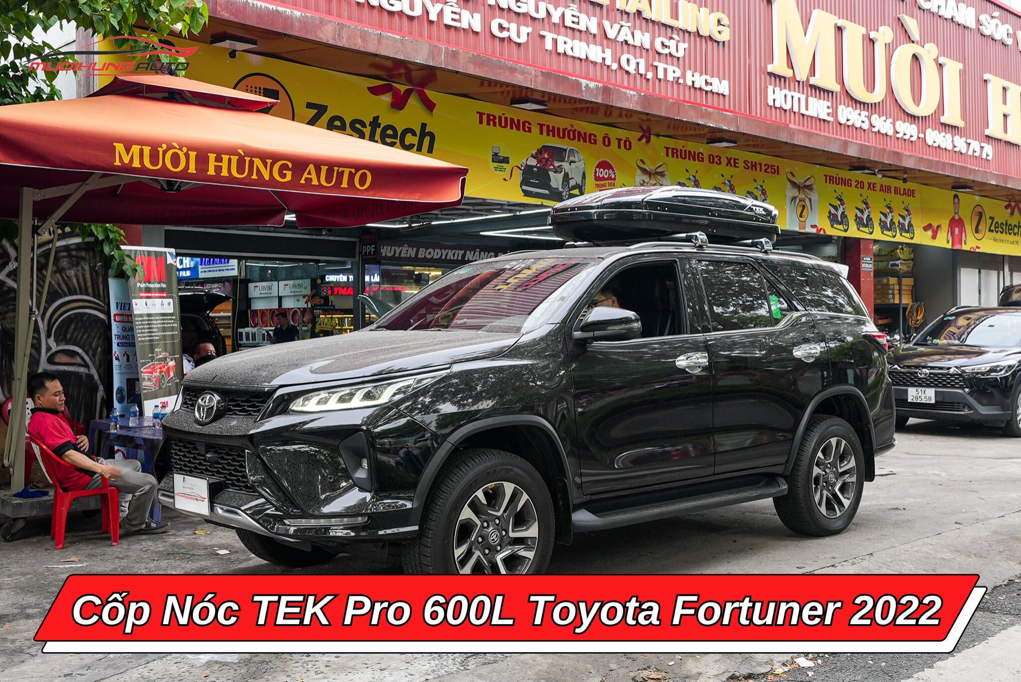 Cốp nóc phi thuyền TEK Pro 600L cho xe Toyota Fortuner 2022