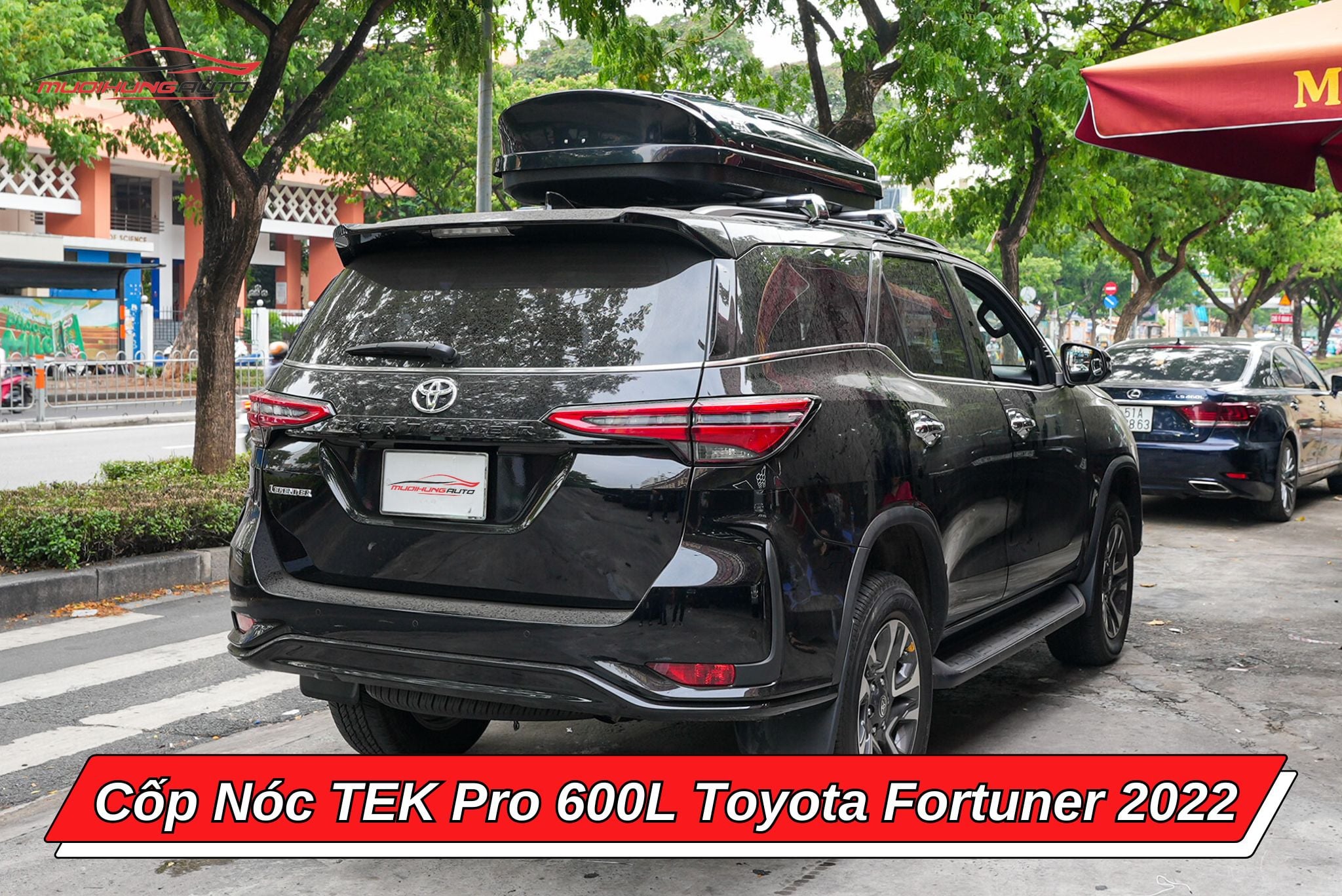Cốp nóc phi thuyền TEK Pro 600L xe Toyota Fortuner 2022