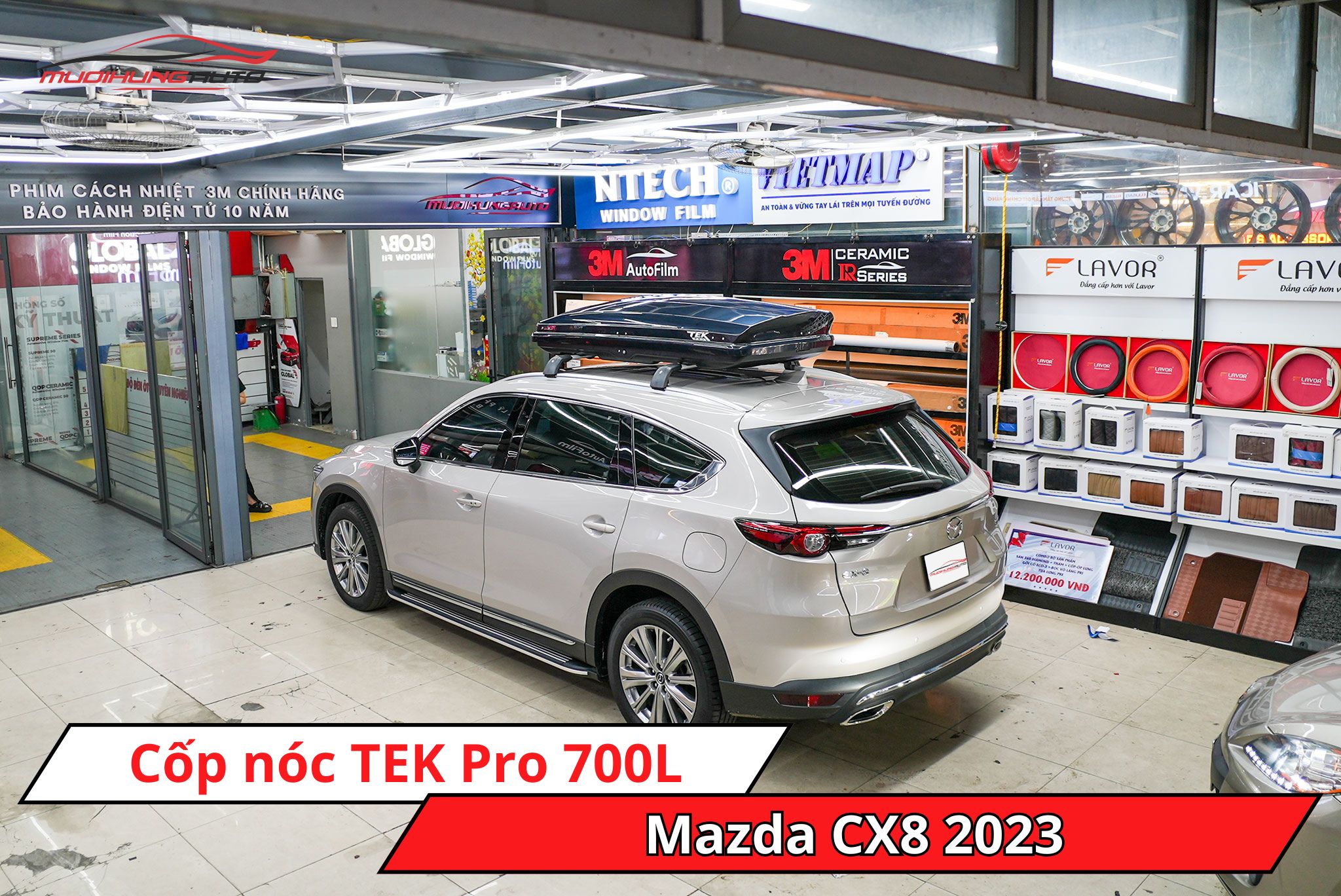 Cốp nóc phi thuyền TEK Pro 700L cho ô tô Mazda CX8 2023