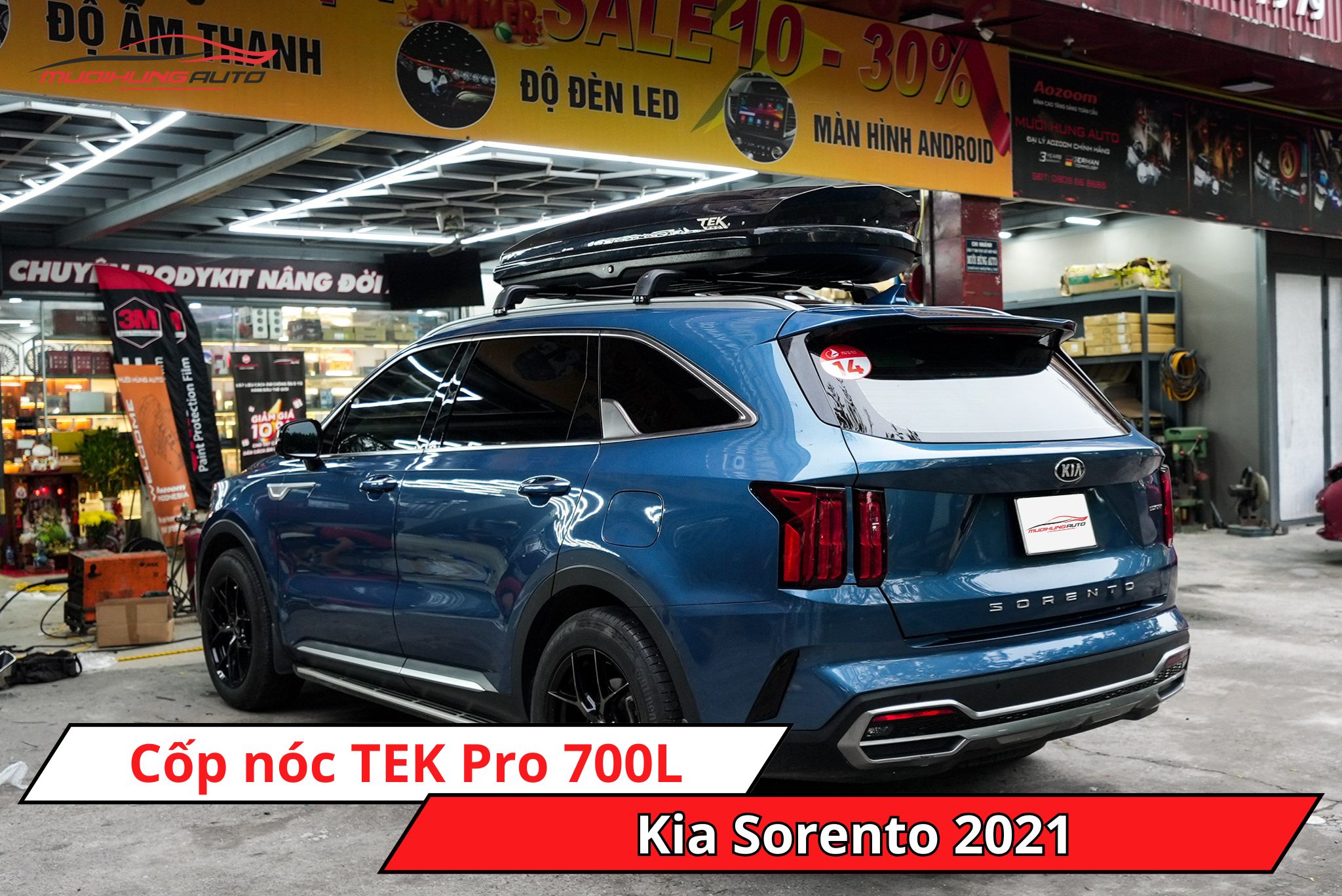 Cốp nóc phi thuyền TEK Pro 700L cho xe Kia Sorento 2021