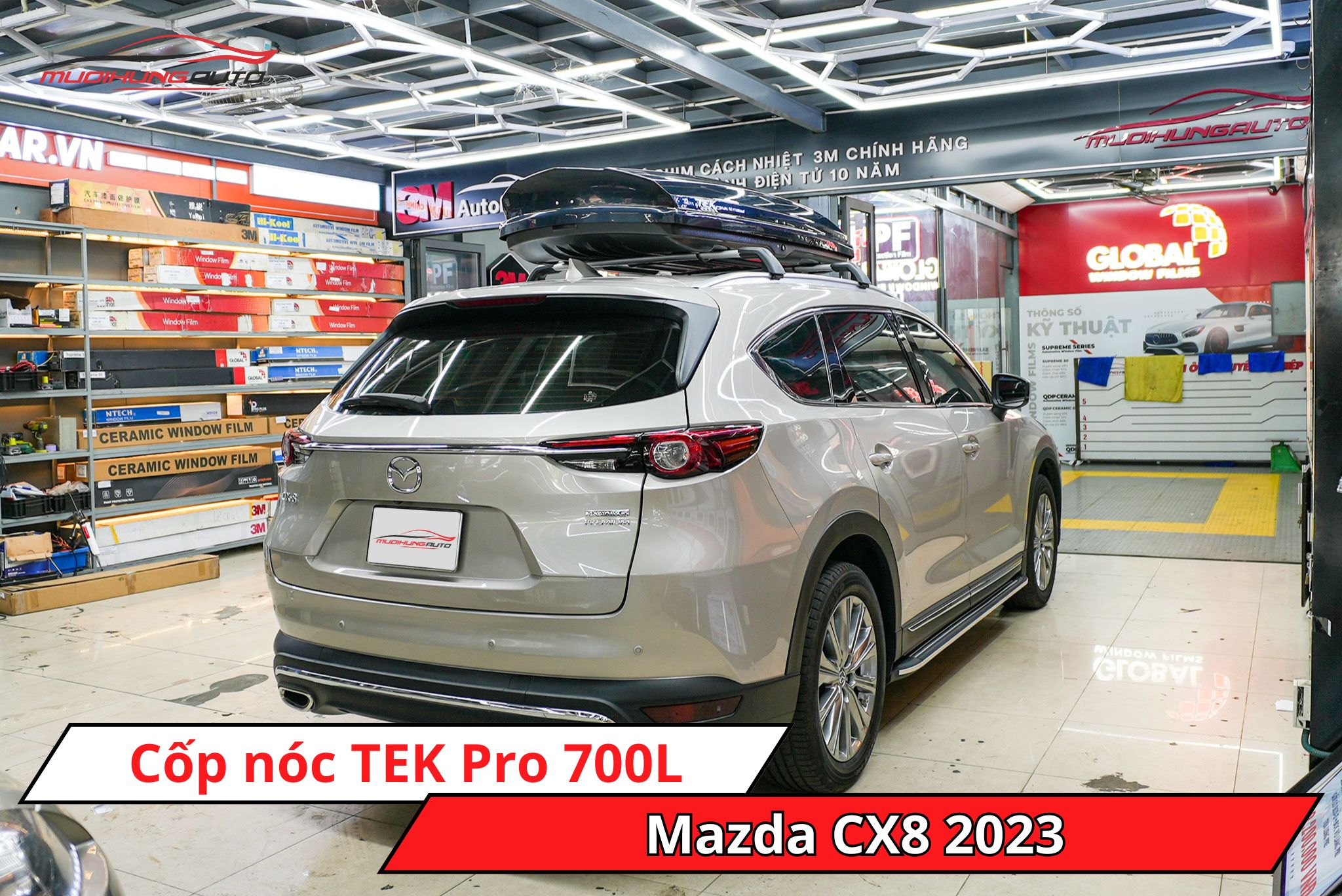 Cốp nóc phi thuyền TEK Pro 700L cho xe Mazda CX8 2023