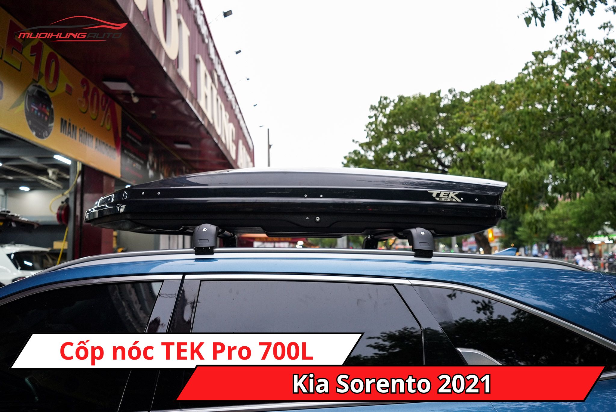Cốp nóc phi thuyền TEK Pro 700L xe Kia Sorento 2021