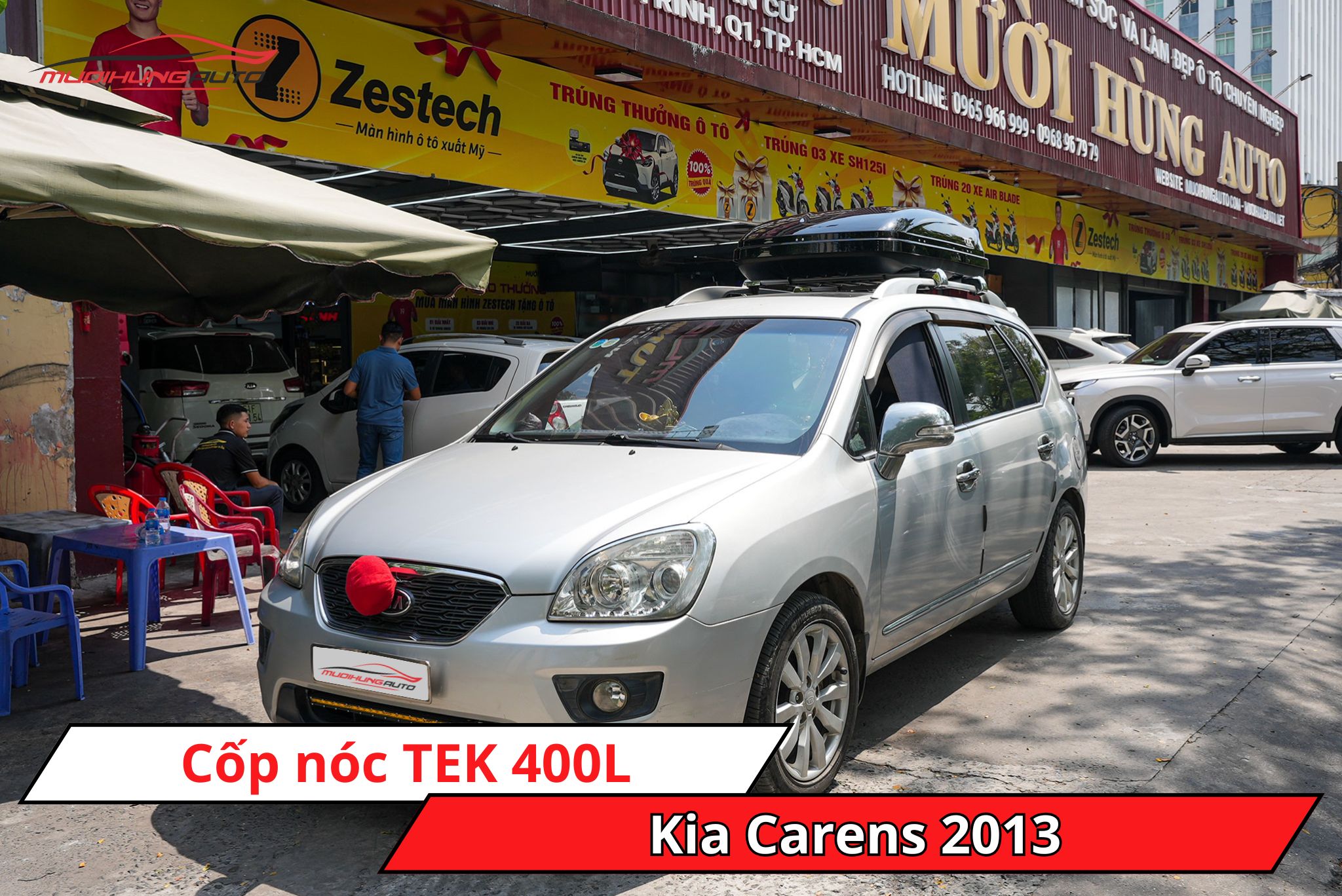 Cốp nóc TEK 400L cho Kia Carens 2013