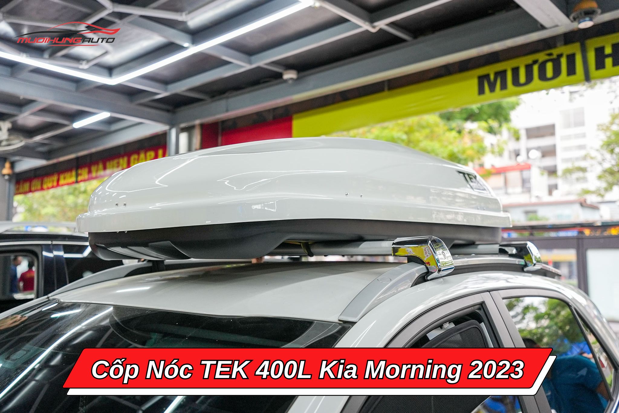Cốp nóc TEK 400l cho Kia Morning 2023
