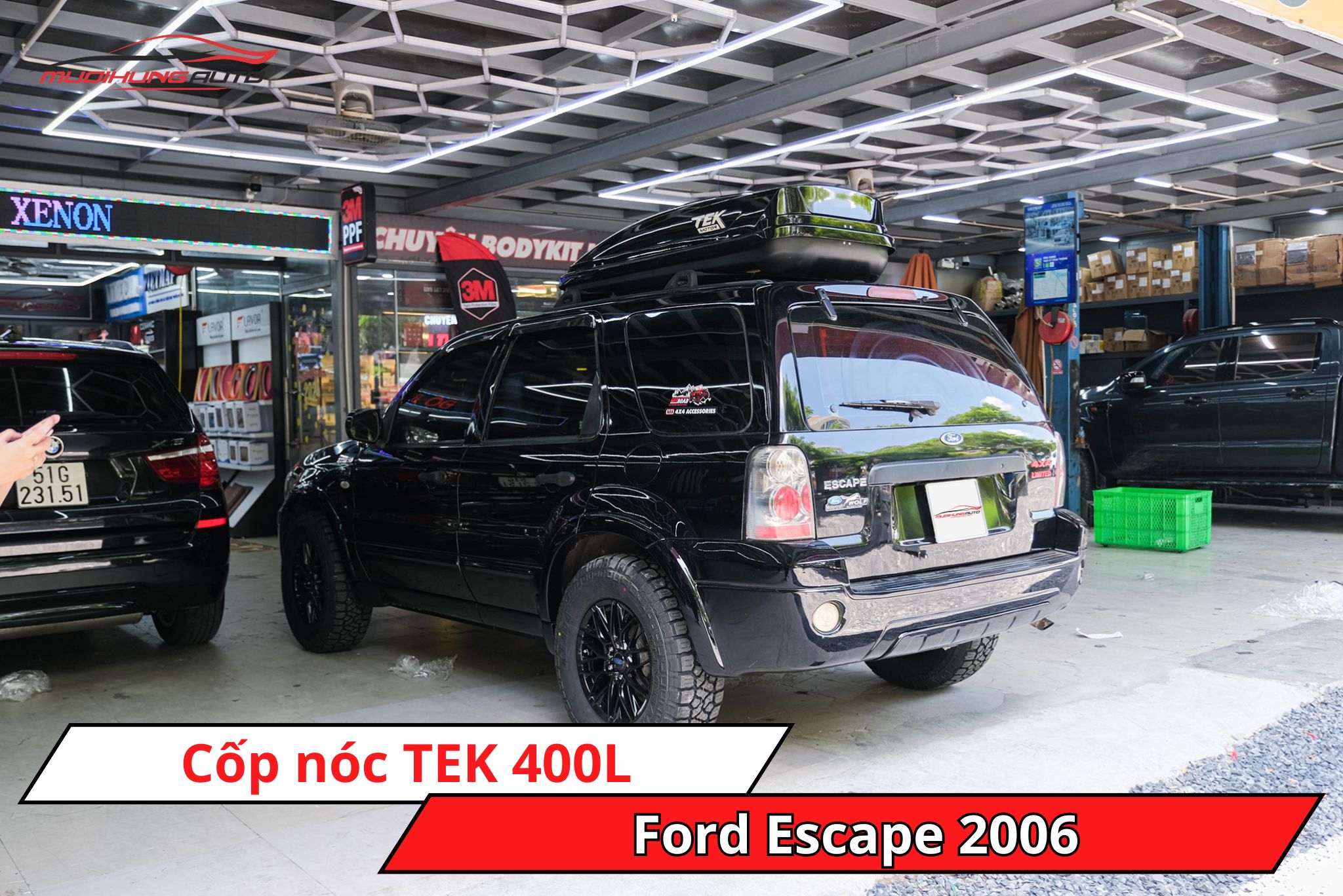 Cốp nóc TEK 400L cho ô tô Ford Escape 2006