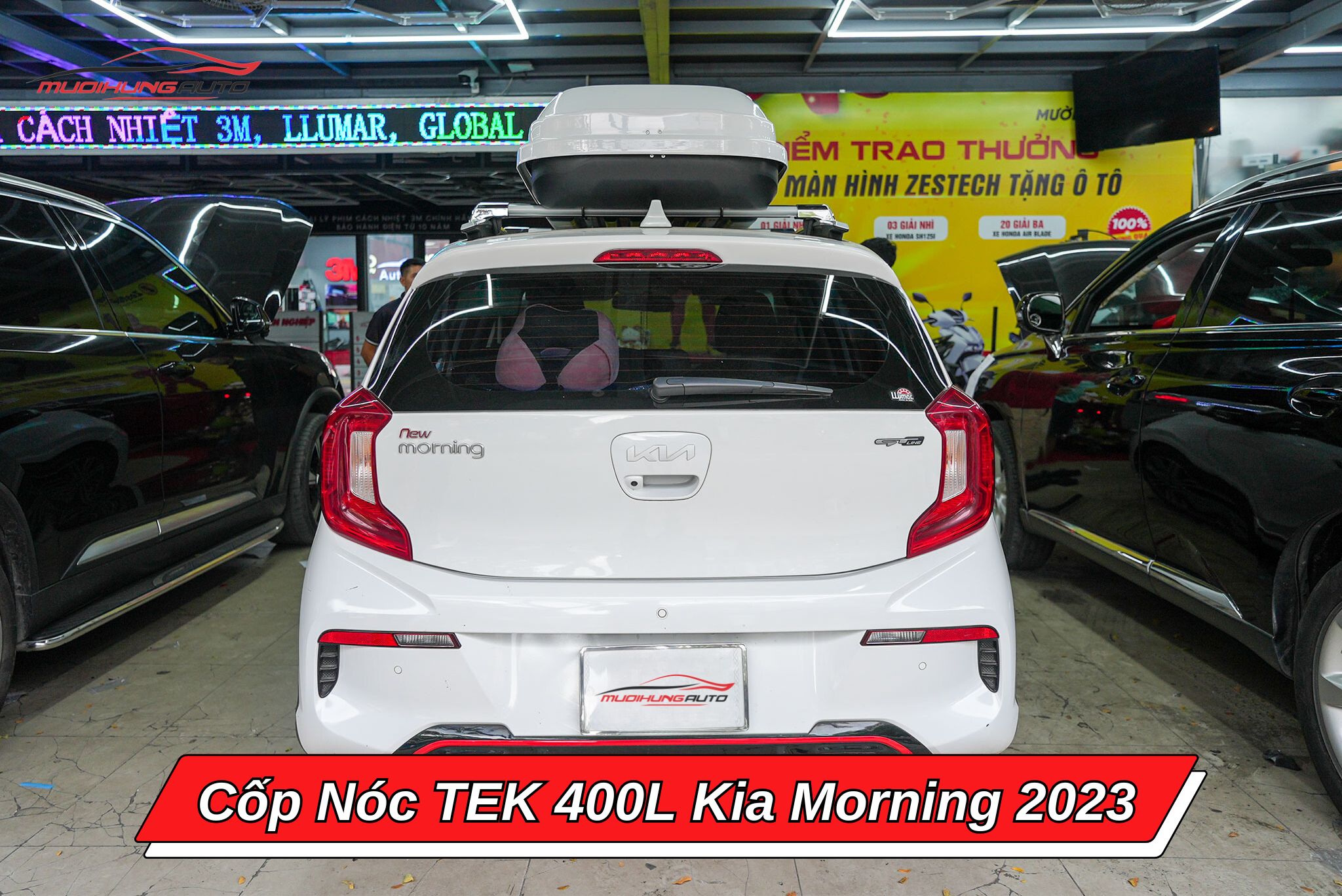 Cốp nóc TEK 400l cho ô tô Kia Morning 2023