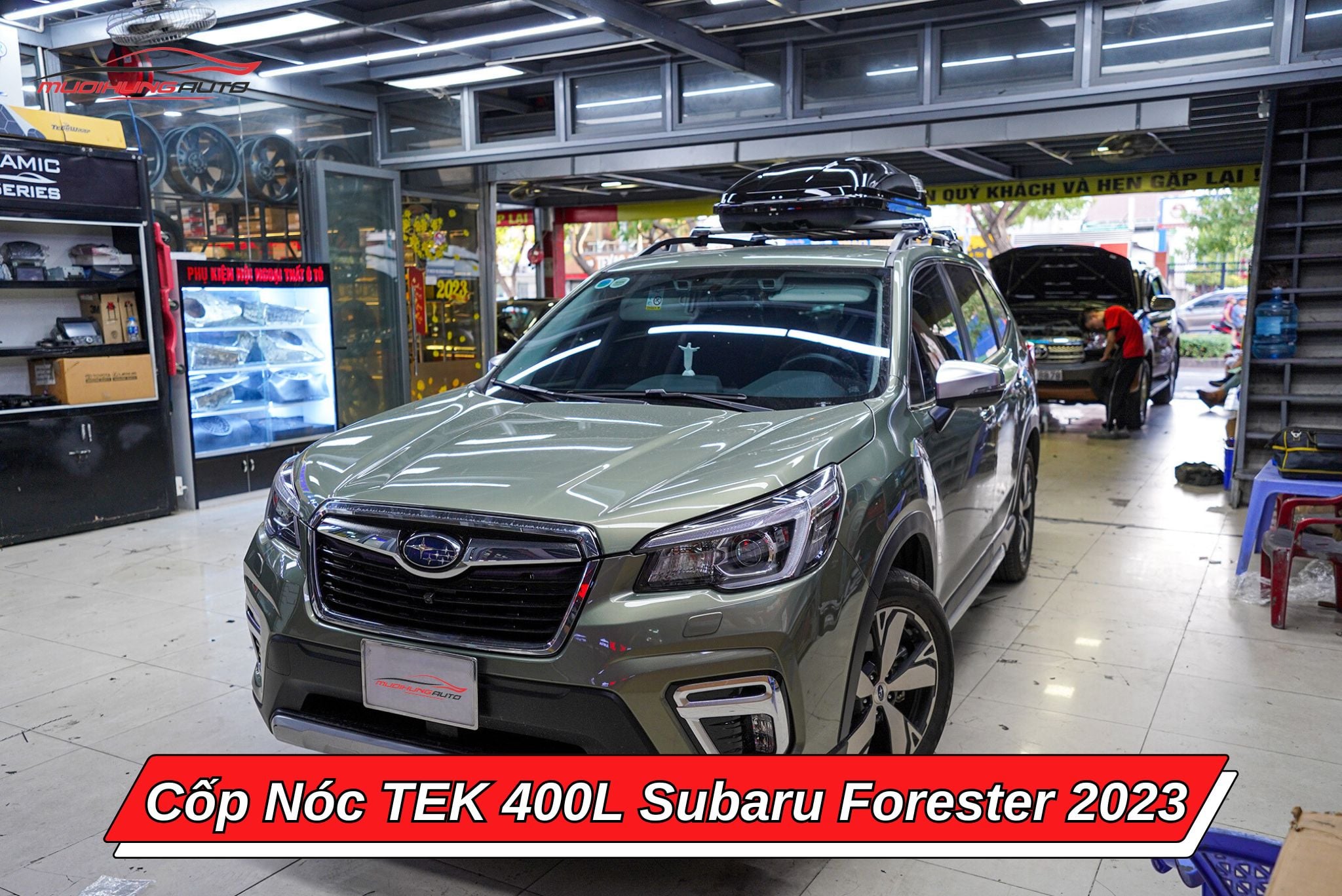 Cốp nóc TEK 400l cho ô tô Subaru Forester 2023