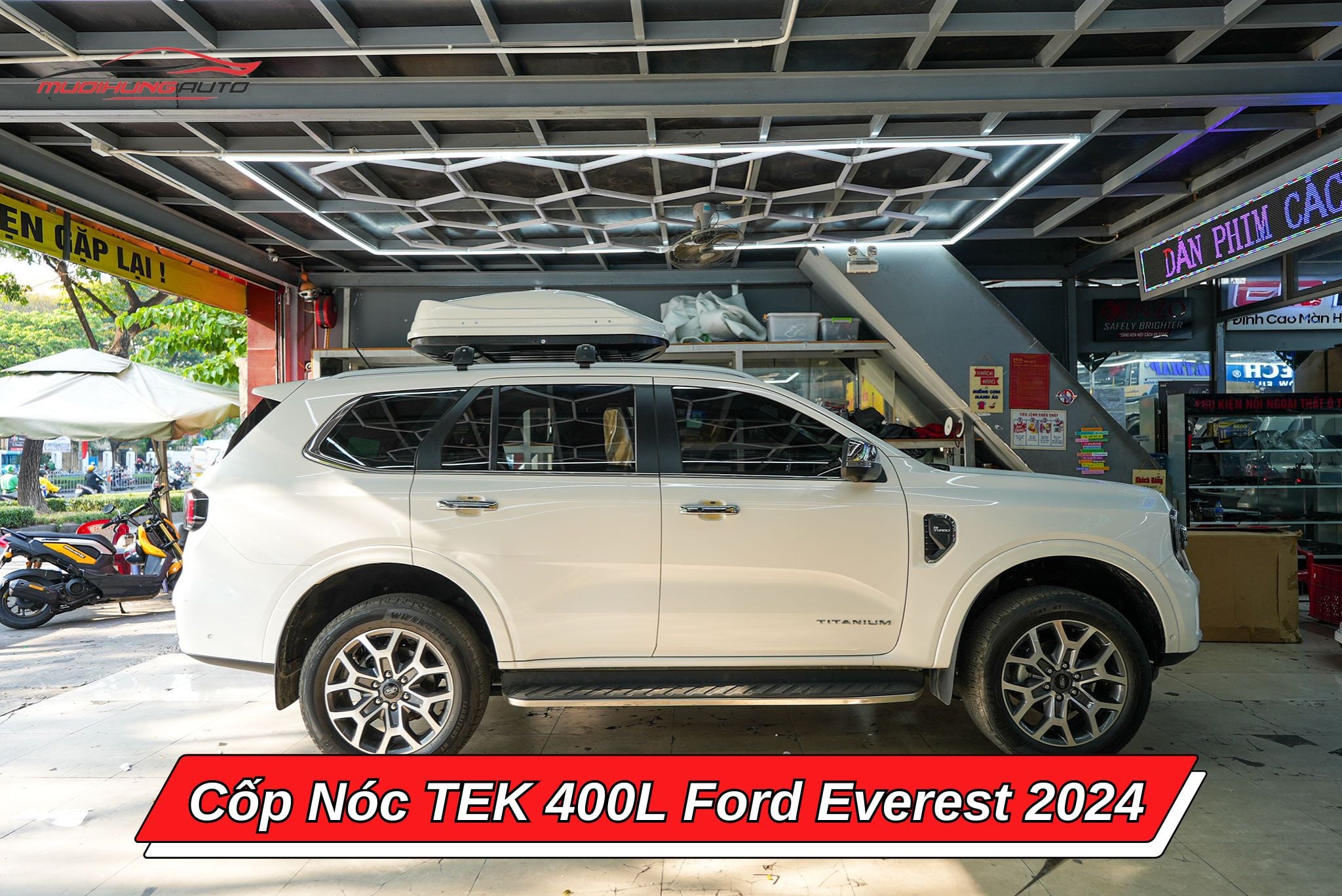 Cốp nóc TEK 400l cho xe Ford Everest 2024