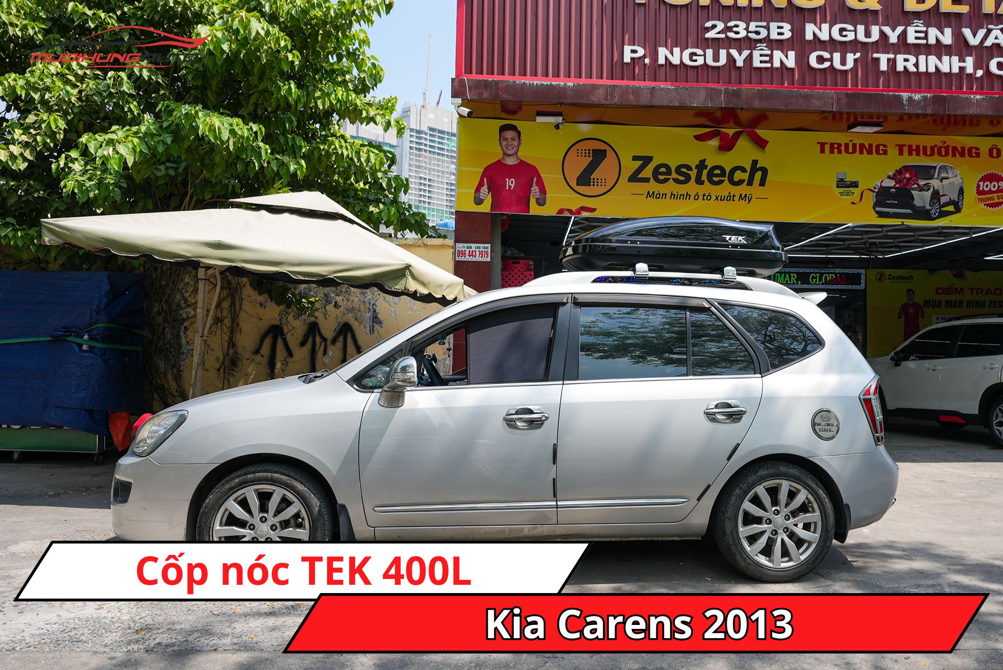 Cốp nóc TEK 400L cho xe Kia Carens 2013