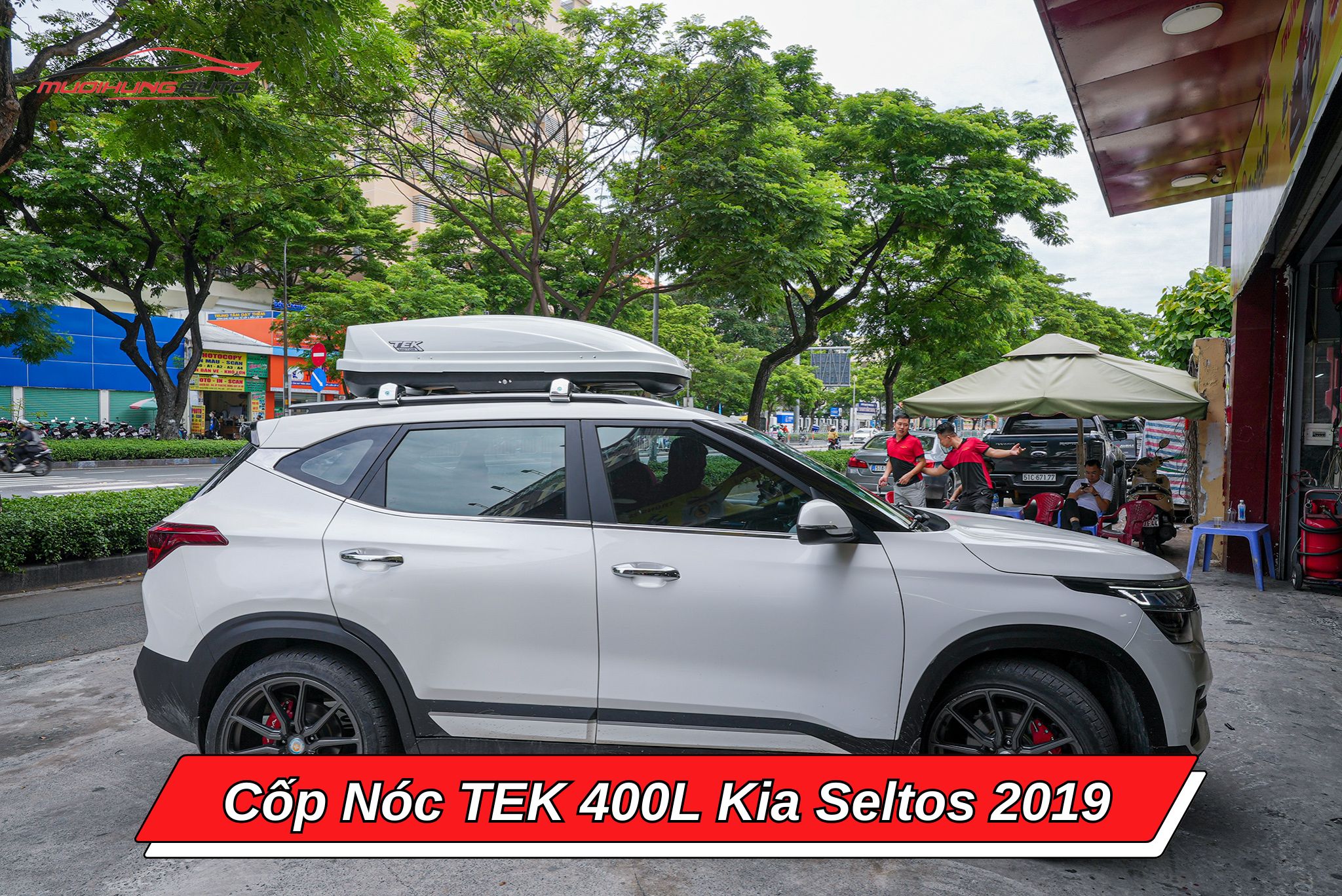 Cốp nóc TEK 400l cho xe Kia Seltos 2019
