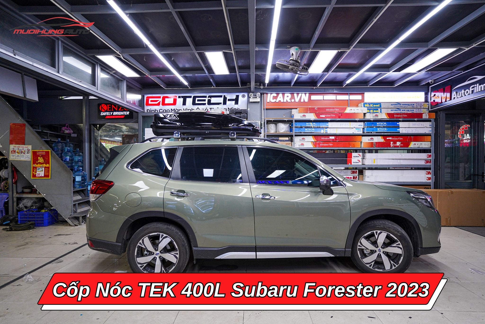 Cốp nóc TEK 400l cho xe Subaru Forester 2023