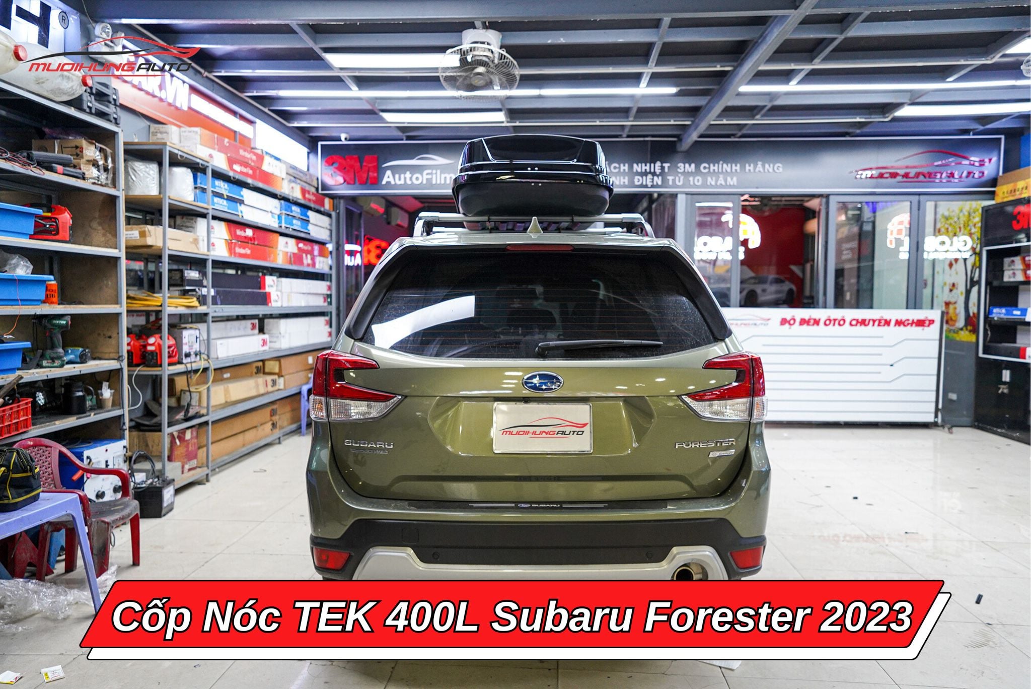 Cốp nóc TEK 400l ô tô Subaru Forester 2023