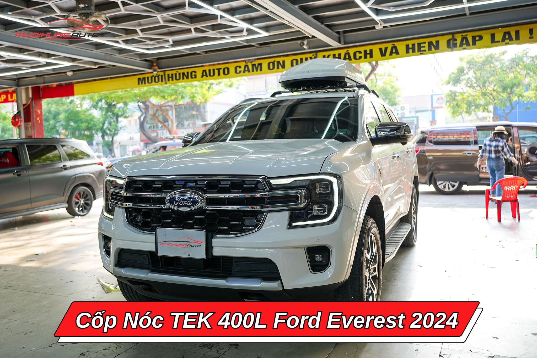 Cốp nóc TEK 400l xe Ford Everest 2024