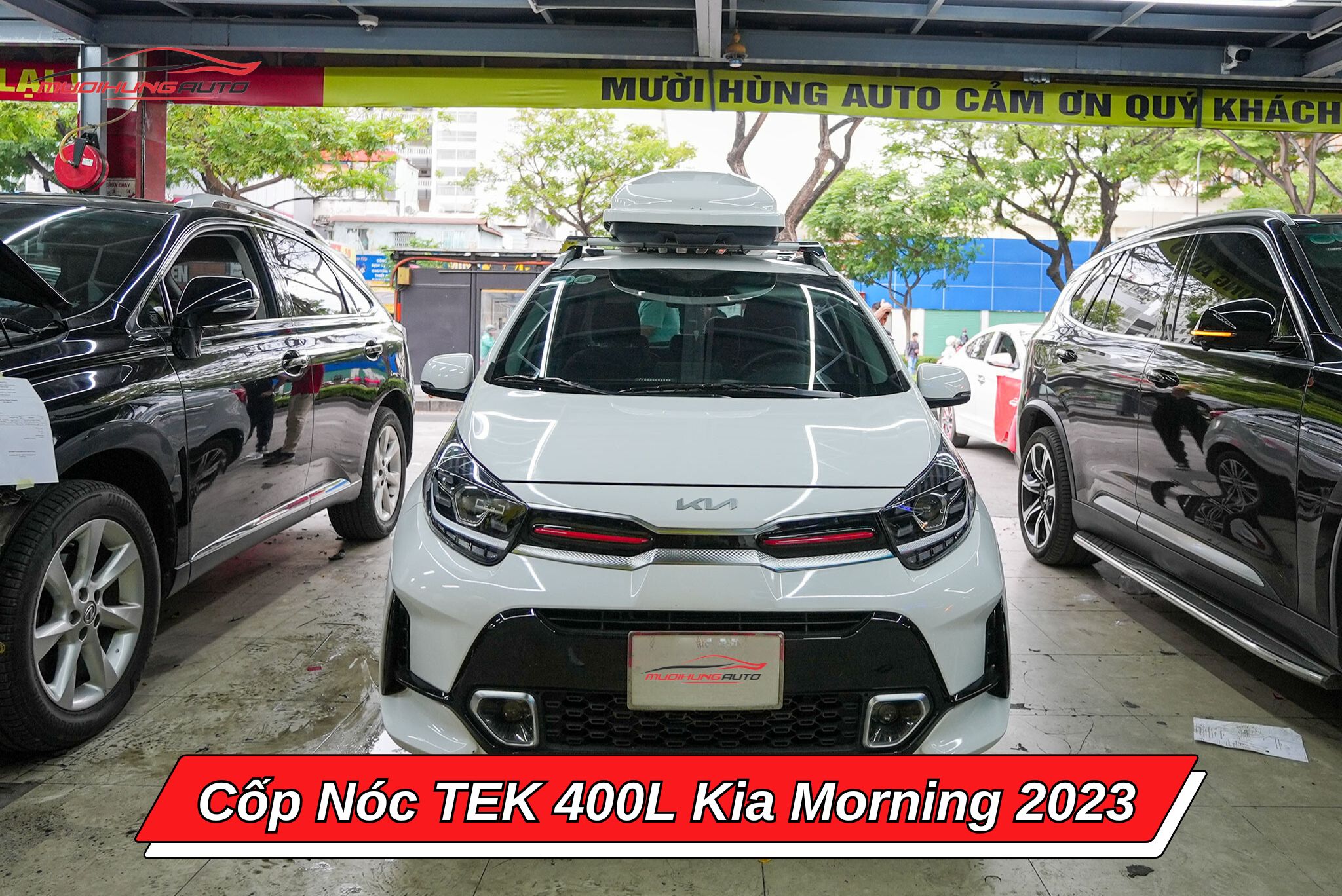 Cốp nóc TEK 400l xe Kia Morning 2023