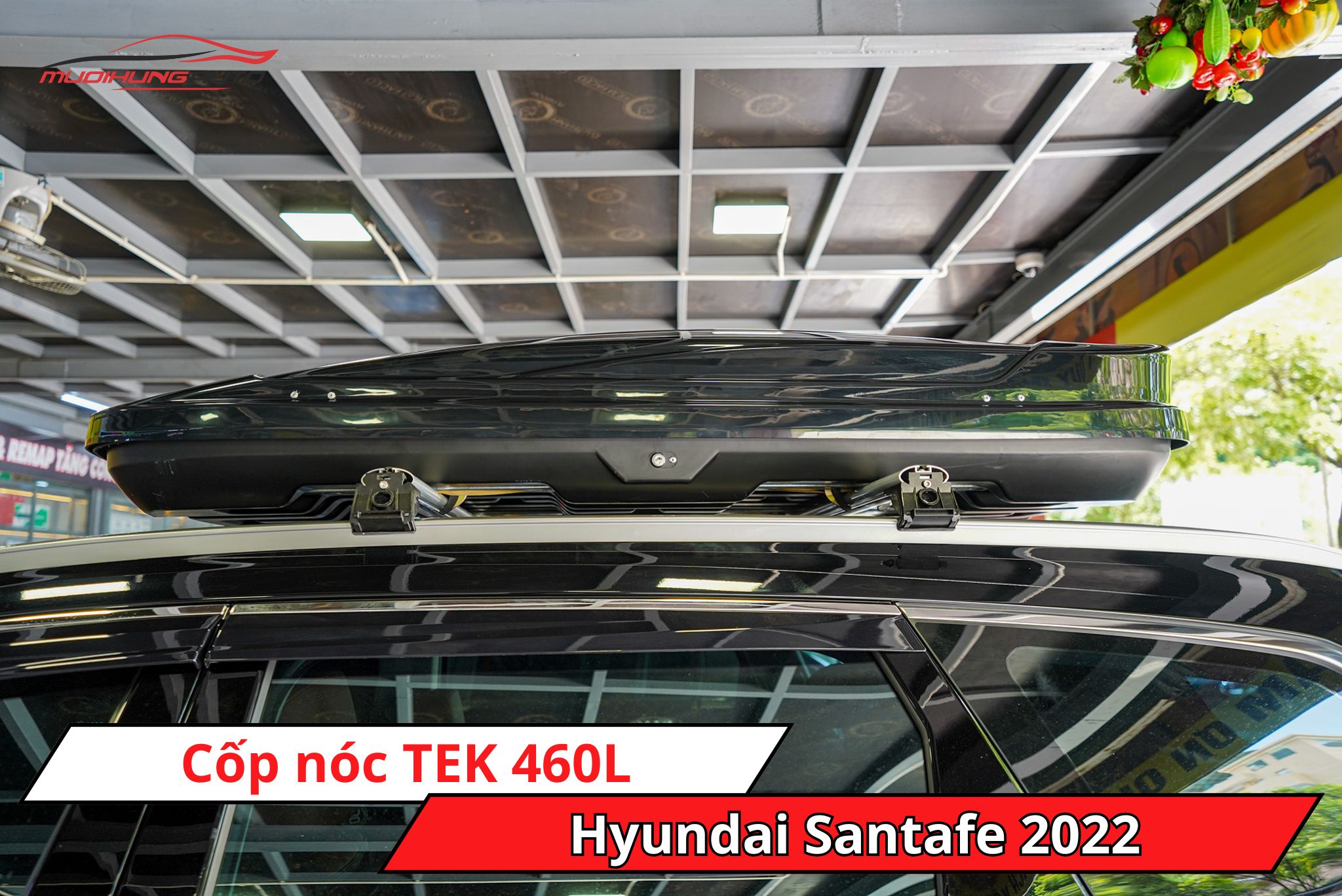 Cốp nóc TEK 460L cho ô tô Hyundai Santafe 2022