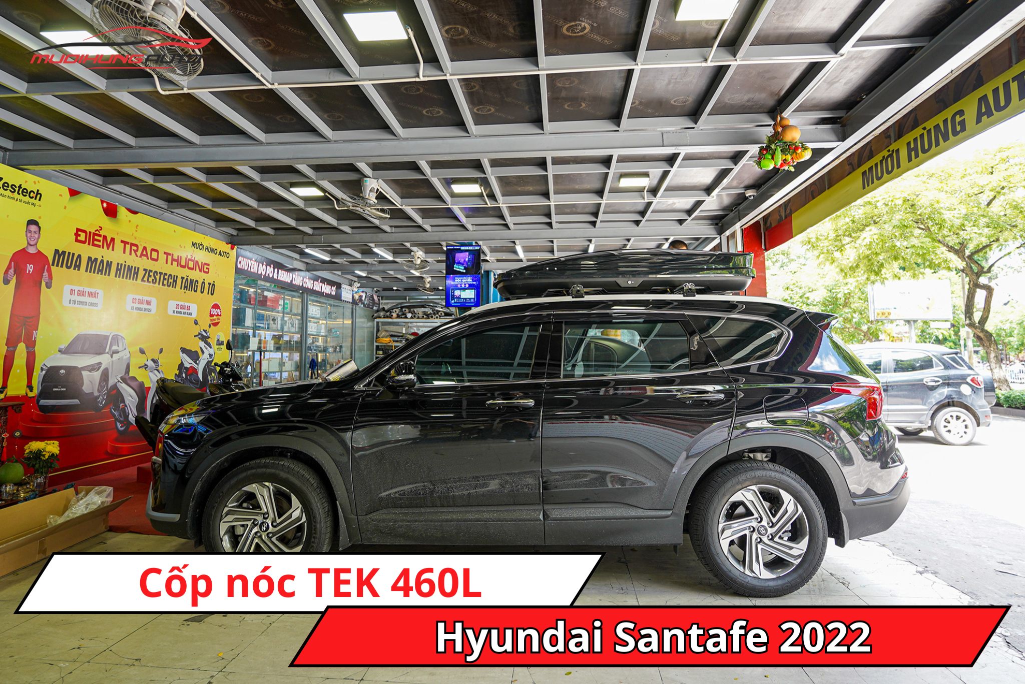 Cốp nóc TEK 460L cho xe Hyundai Santafe 2022