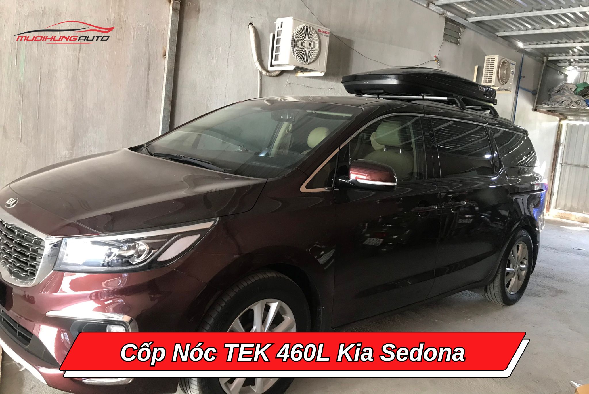 Cốp nóc TEK 460l cho xe Kia Sedona