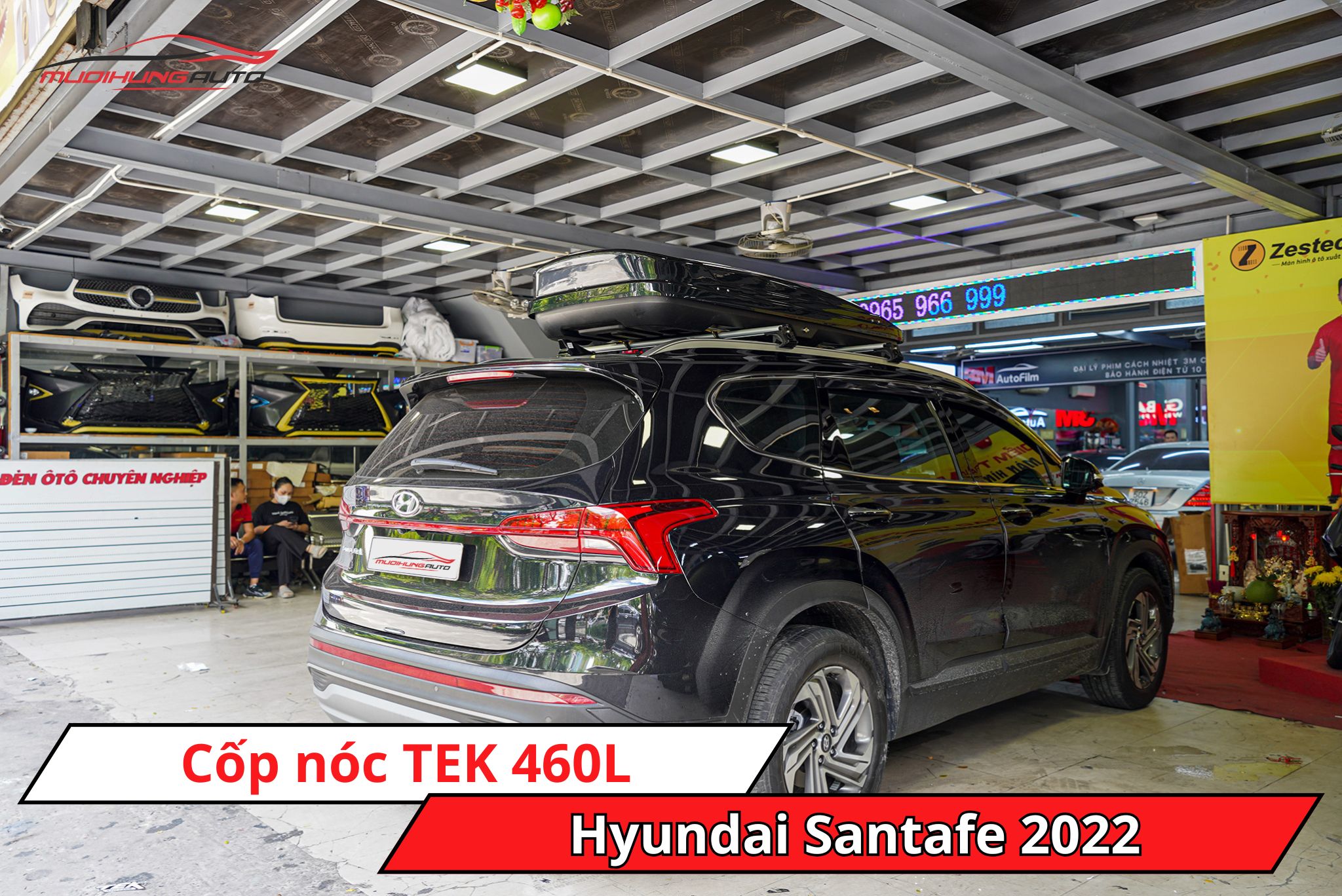 Cốp nóc TEK 460L xe Hyundai Santafe 2022