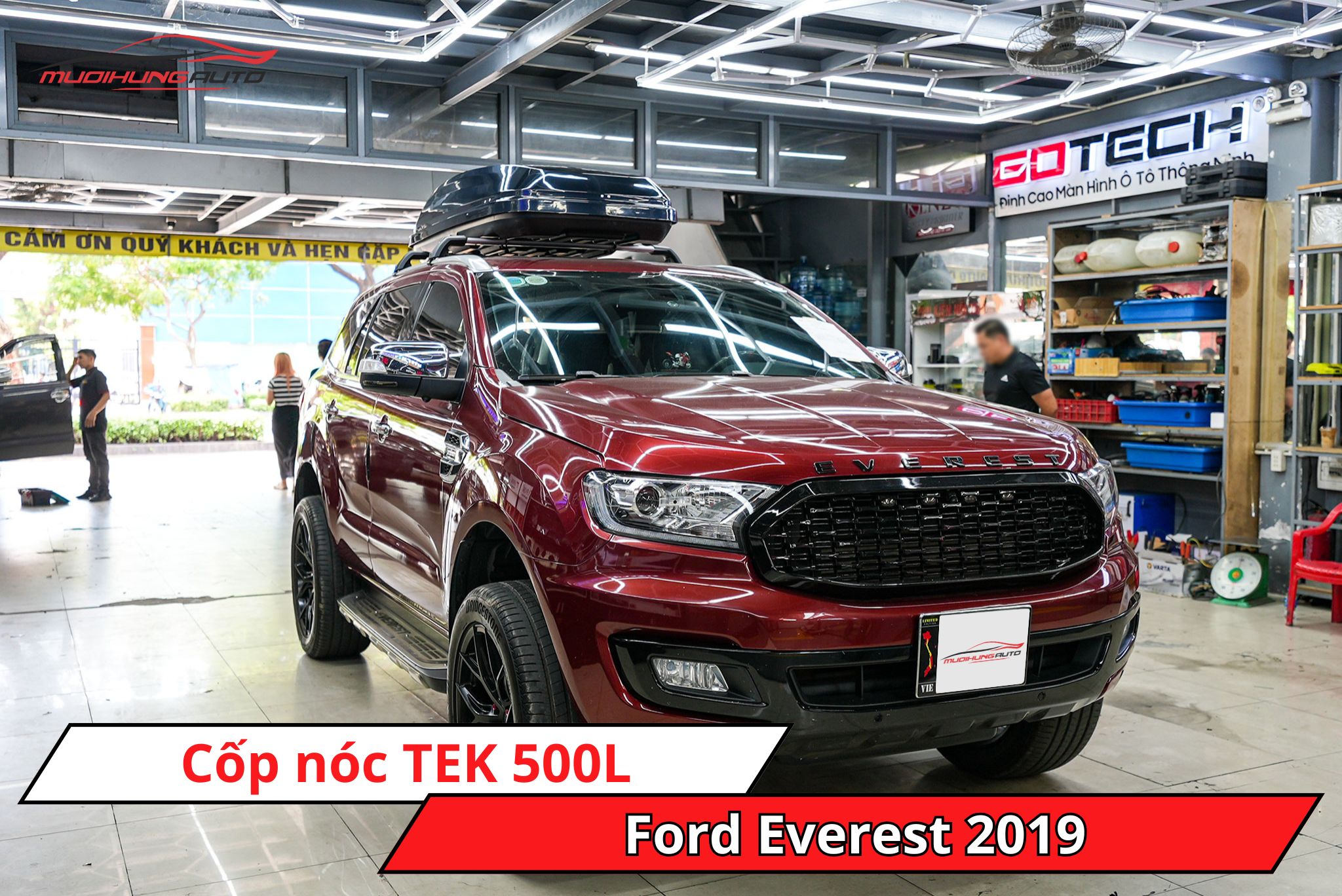 Cốp nóc TEK 500L cho Ford Everest 2019