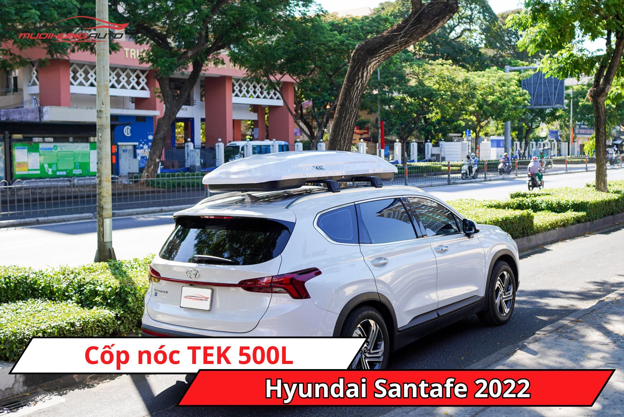 Cốp nóc TEK 500L cho ô tô Hyundai Santafe 2022