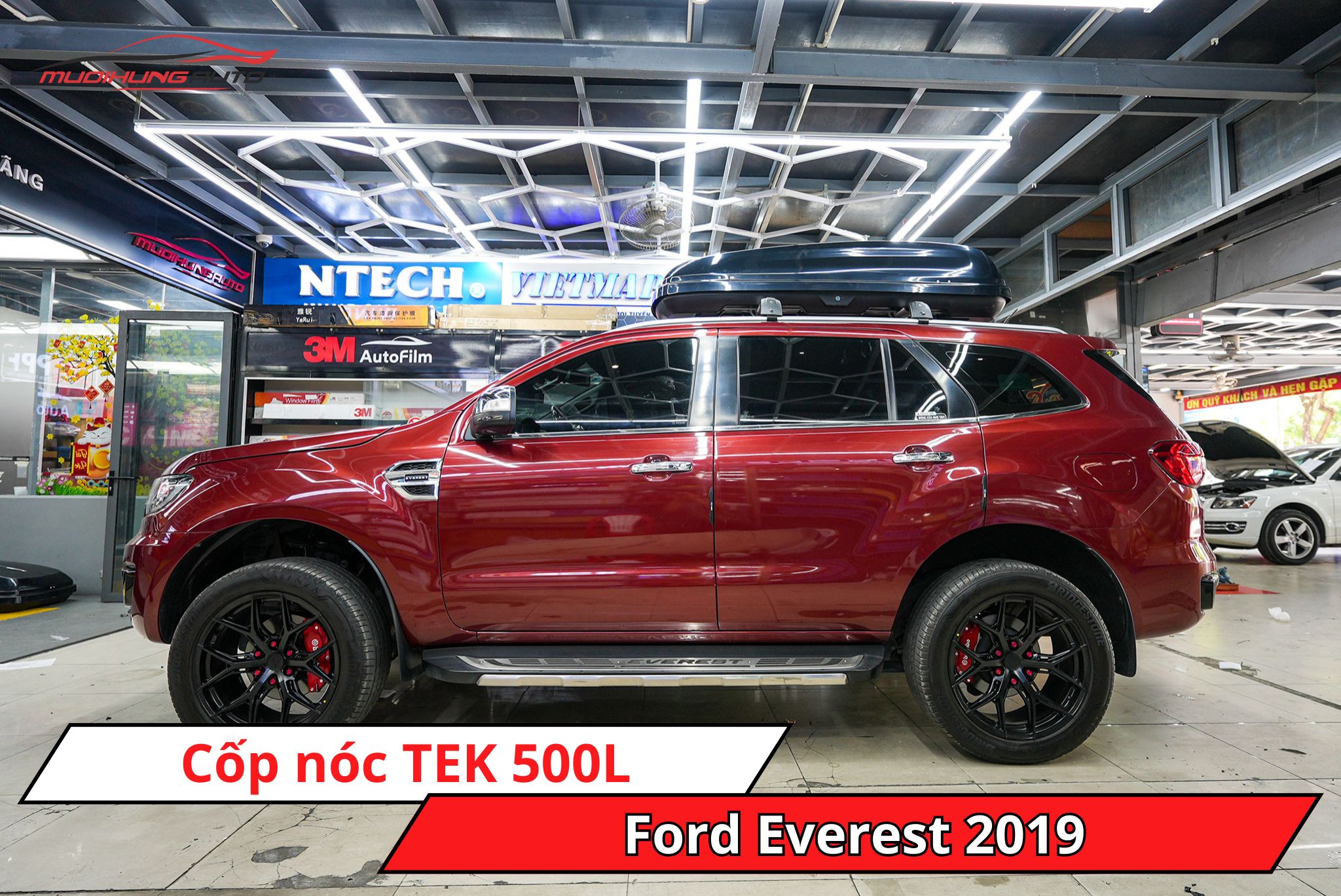 Cốp nóc TEK 500L cho xe Ford Everest 2019
