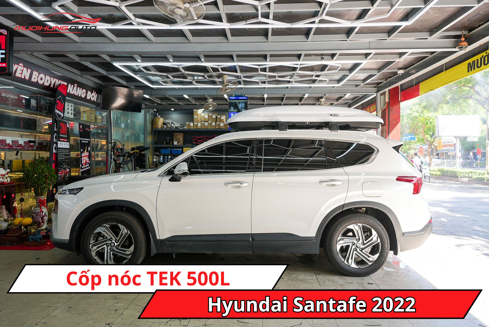 Cốp nóc TEK 500L cho xe Hyundai Santafe 2022
