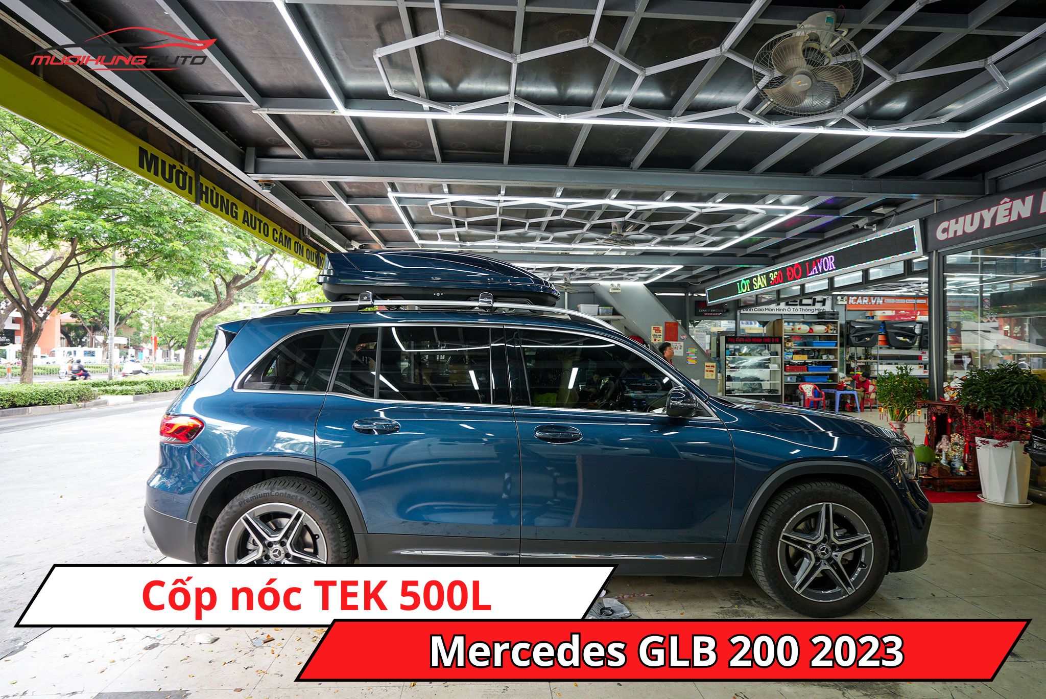 Cốp nóc TEK 500L cho xe Mercedes GLB 200 2023