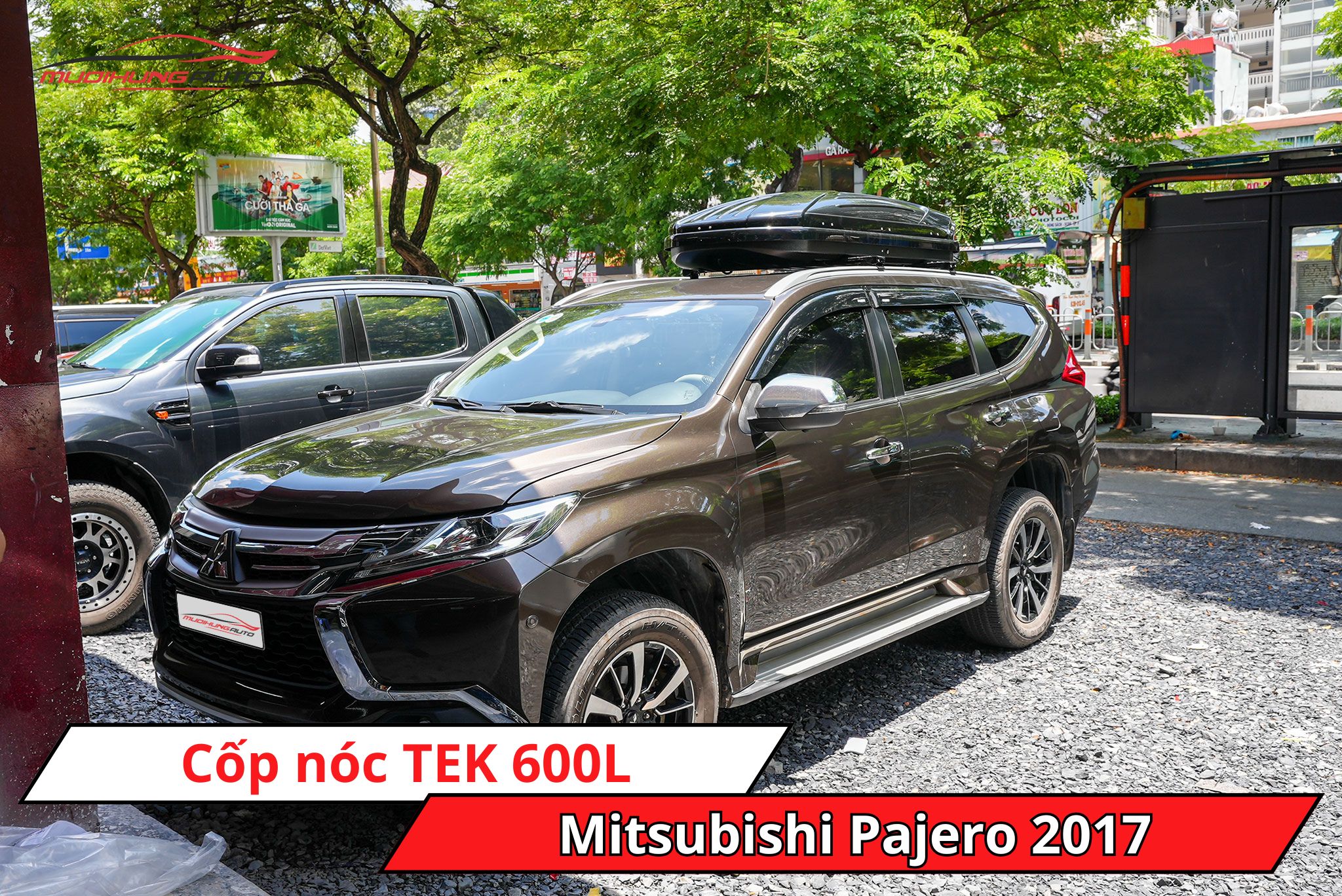 Cốp nóc TEK 600L cho Mitsubishi Pajero 2017