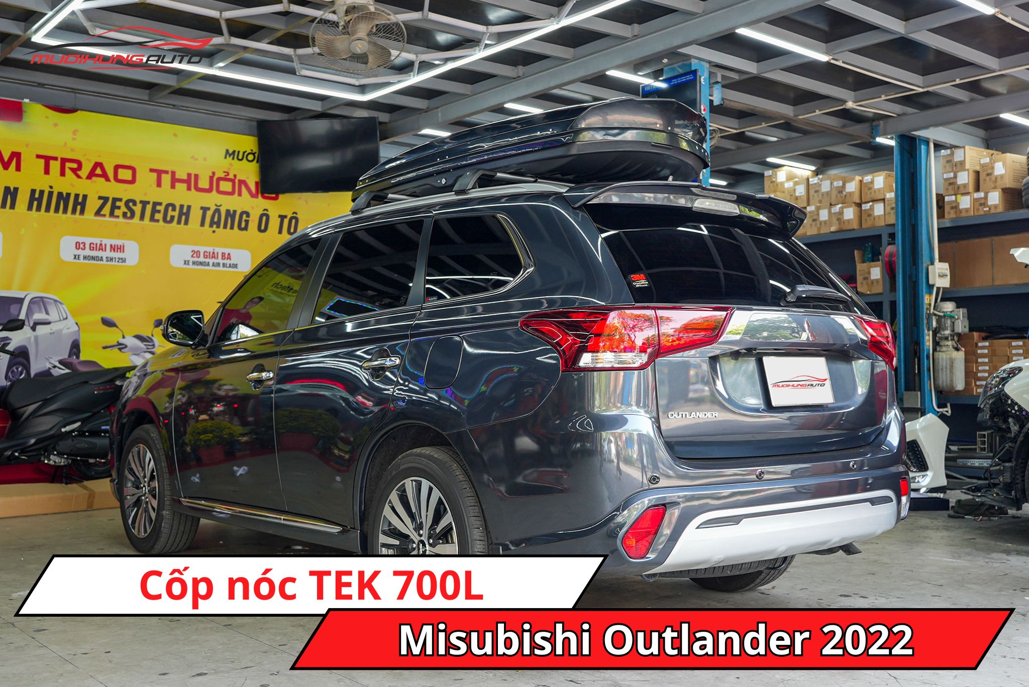 Cốp nóc TEK 700L cho ô tô Mitsubishi Outlander 2022