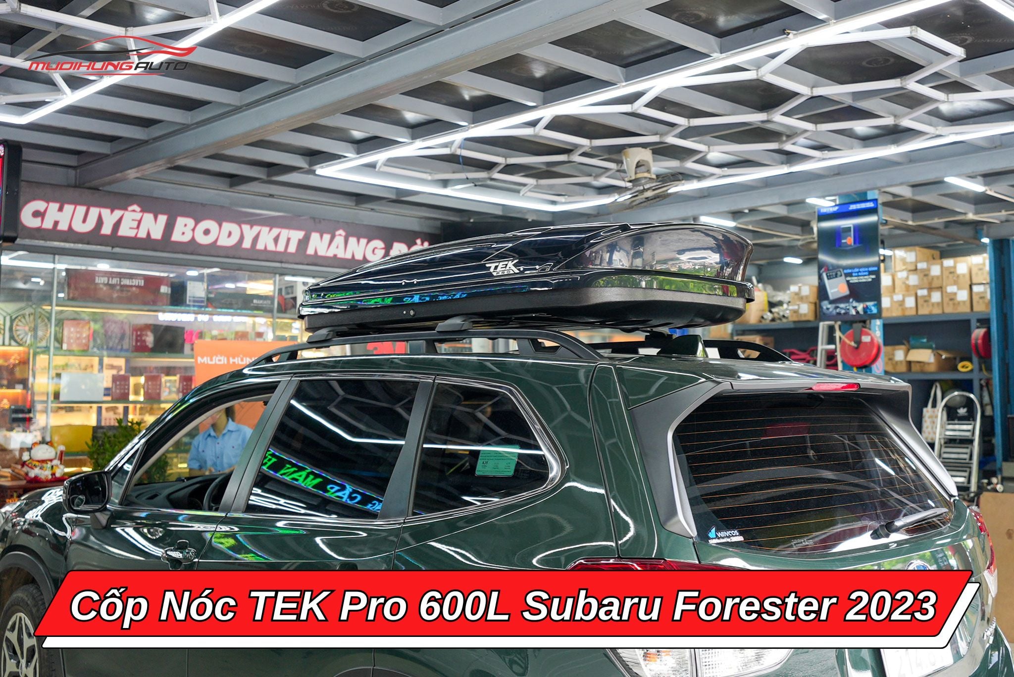 Cốp nóc TEK Pro 600L cho ô tô Subaru Forester 2023