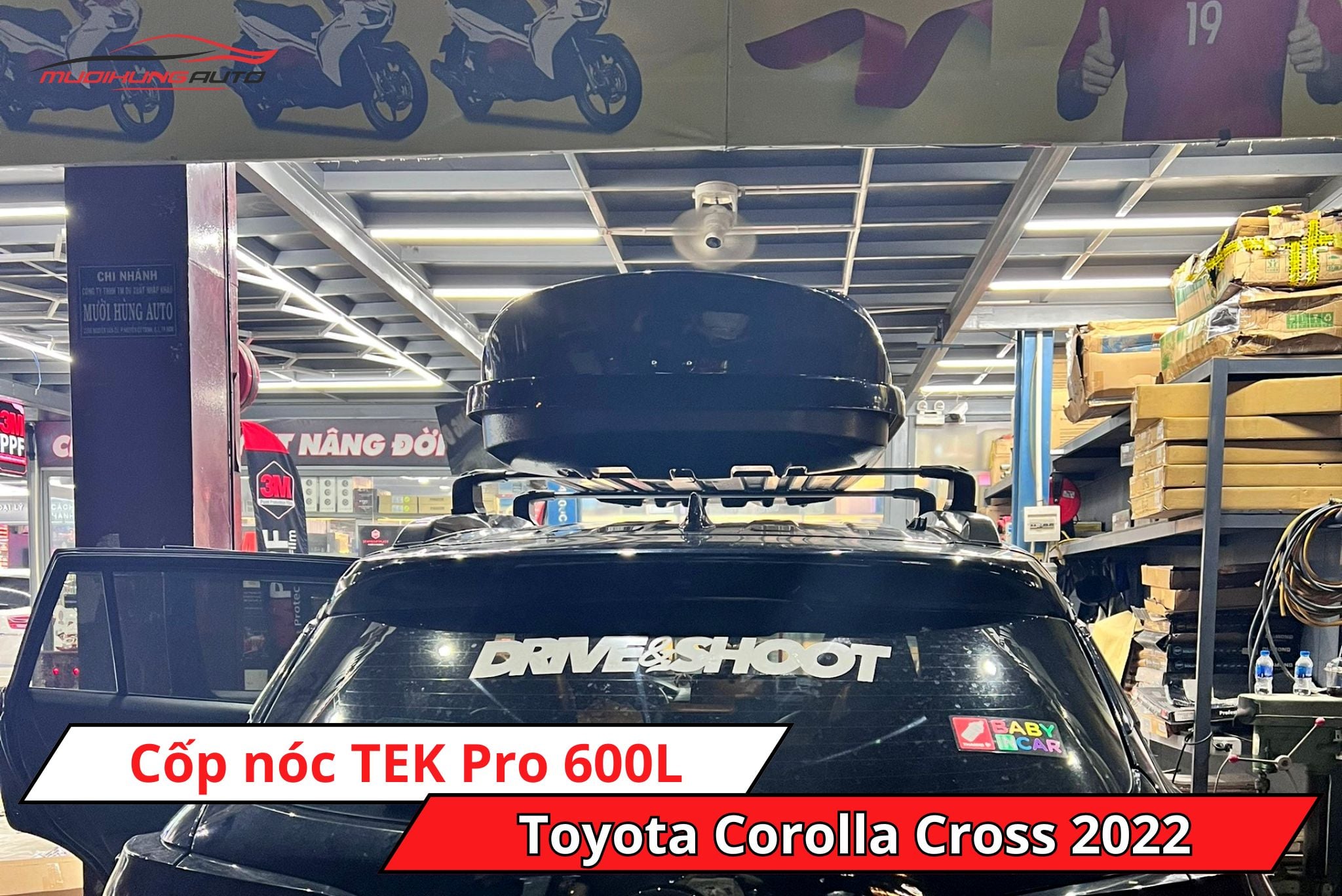 Cốp nóc TEK Pro 600L cho ô tô Toyota Corolla Cross 2022