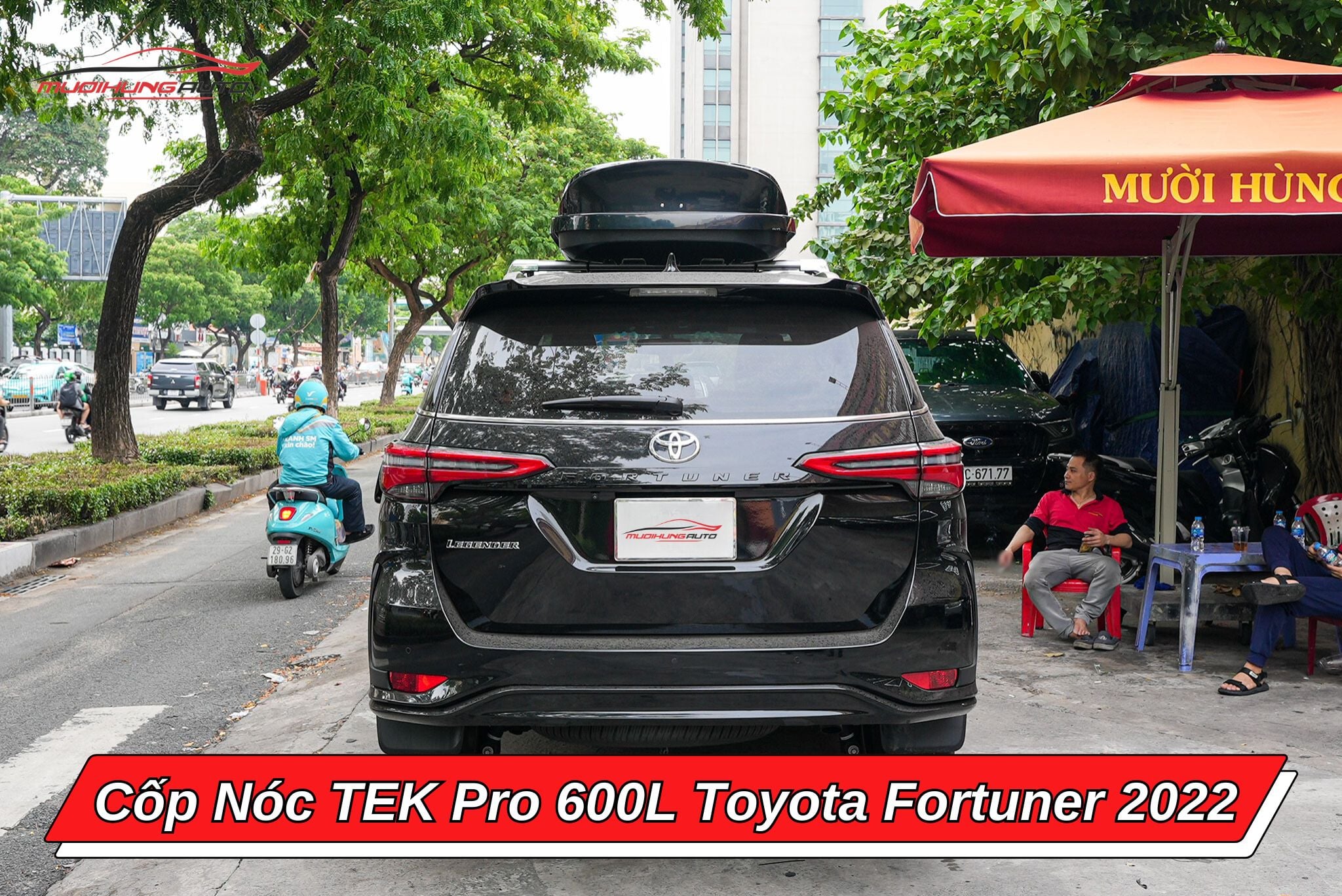 Cốp nóc TEK Pro 600L cho ô tô Toyota Fortuner 2022