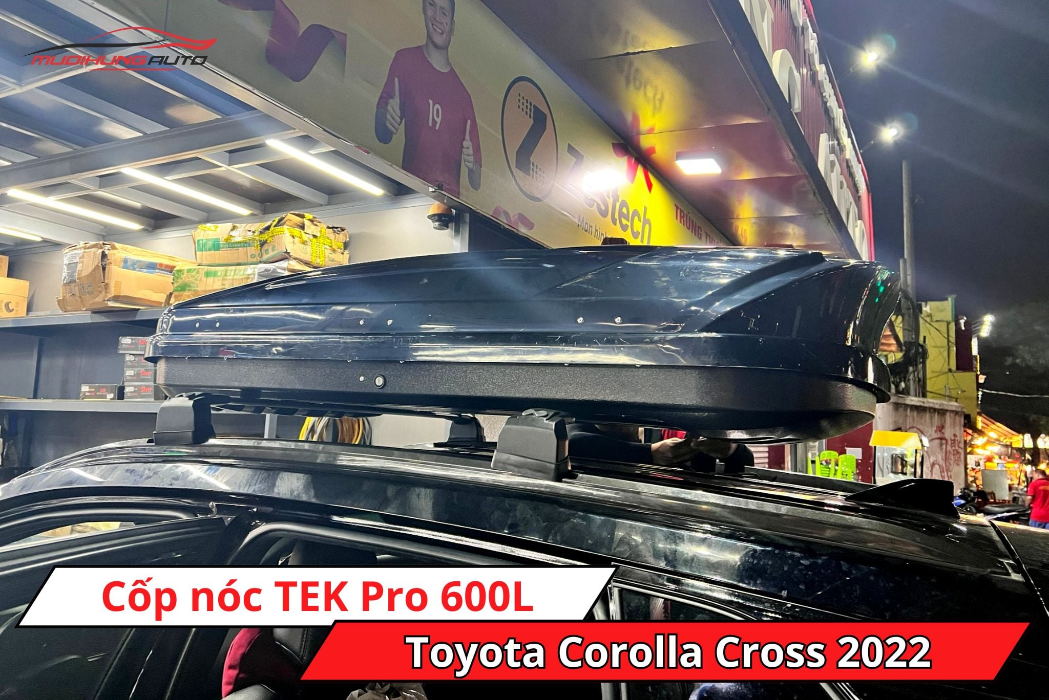 Cốp nóc TEK Pro 600L cho Toyota Corolla Cross 2022